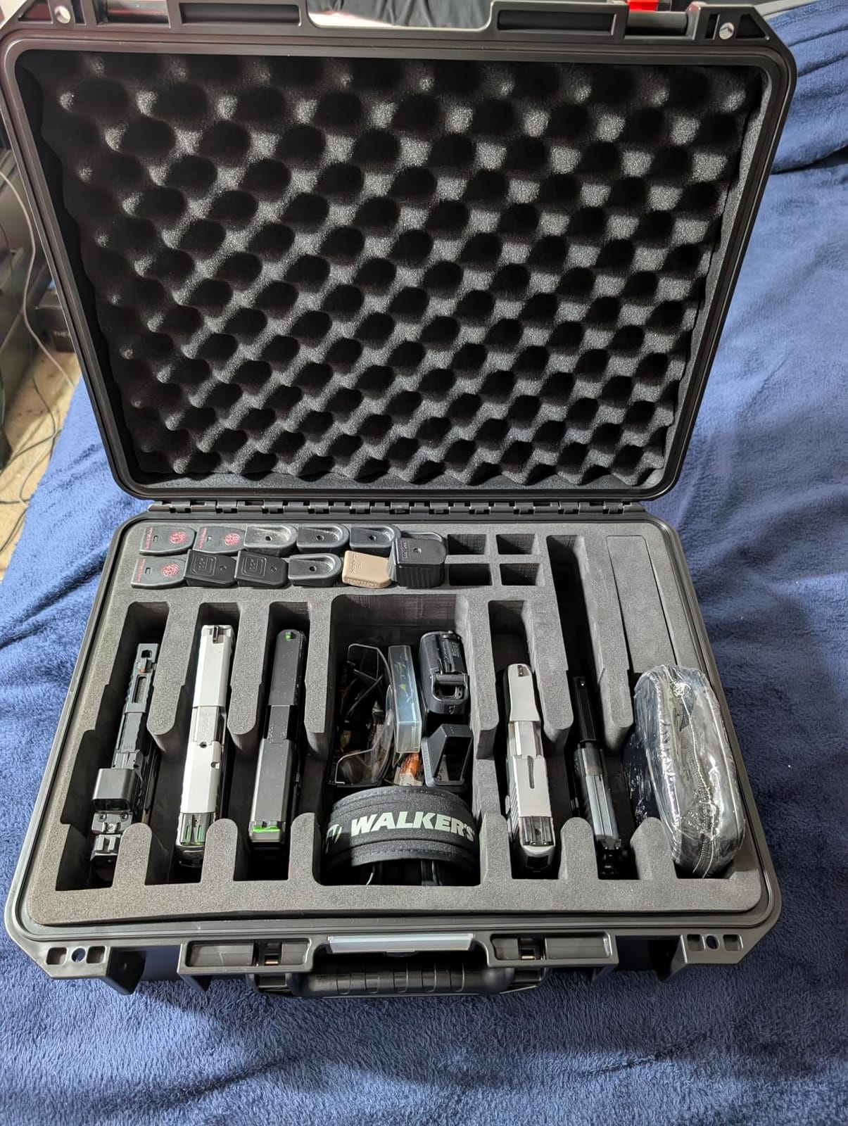 Pistol Case Gun Box for Handguns: Waterproof Holds Multi Guns & Magazines customer photo 2