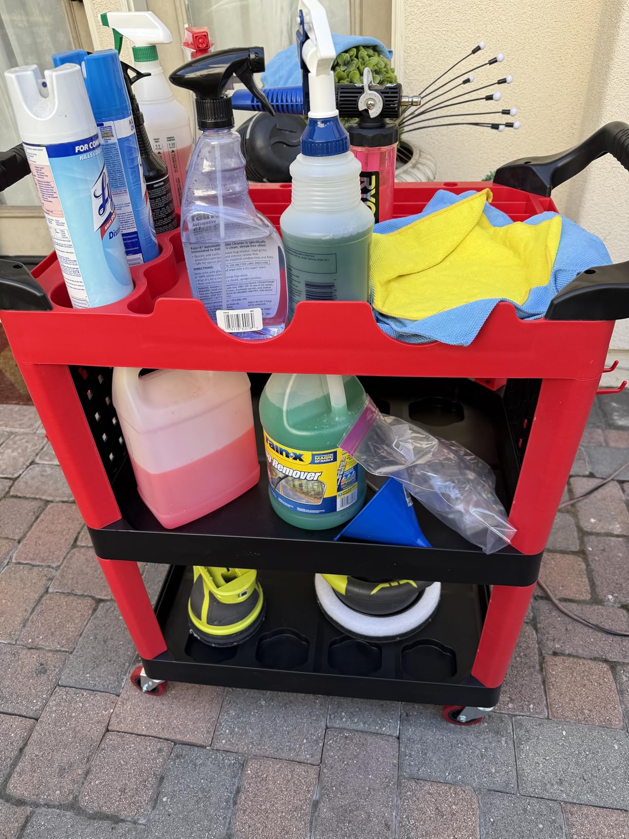Auto Detailing Cart with Wheels, 3 Tier Car Detailing Cart customer photo 1