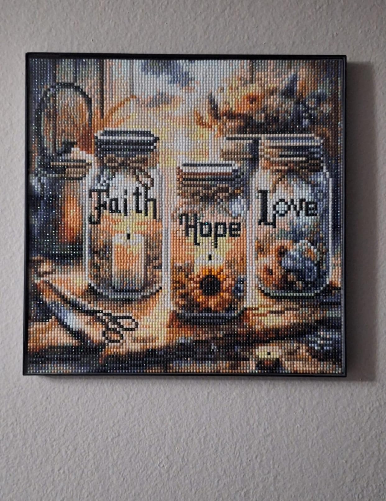 TOPMCYSG Faith,Hope,Love Diamond Art Kits for Adults Beginner 13.78x13.78in customer photo 1