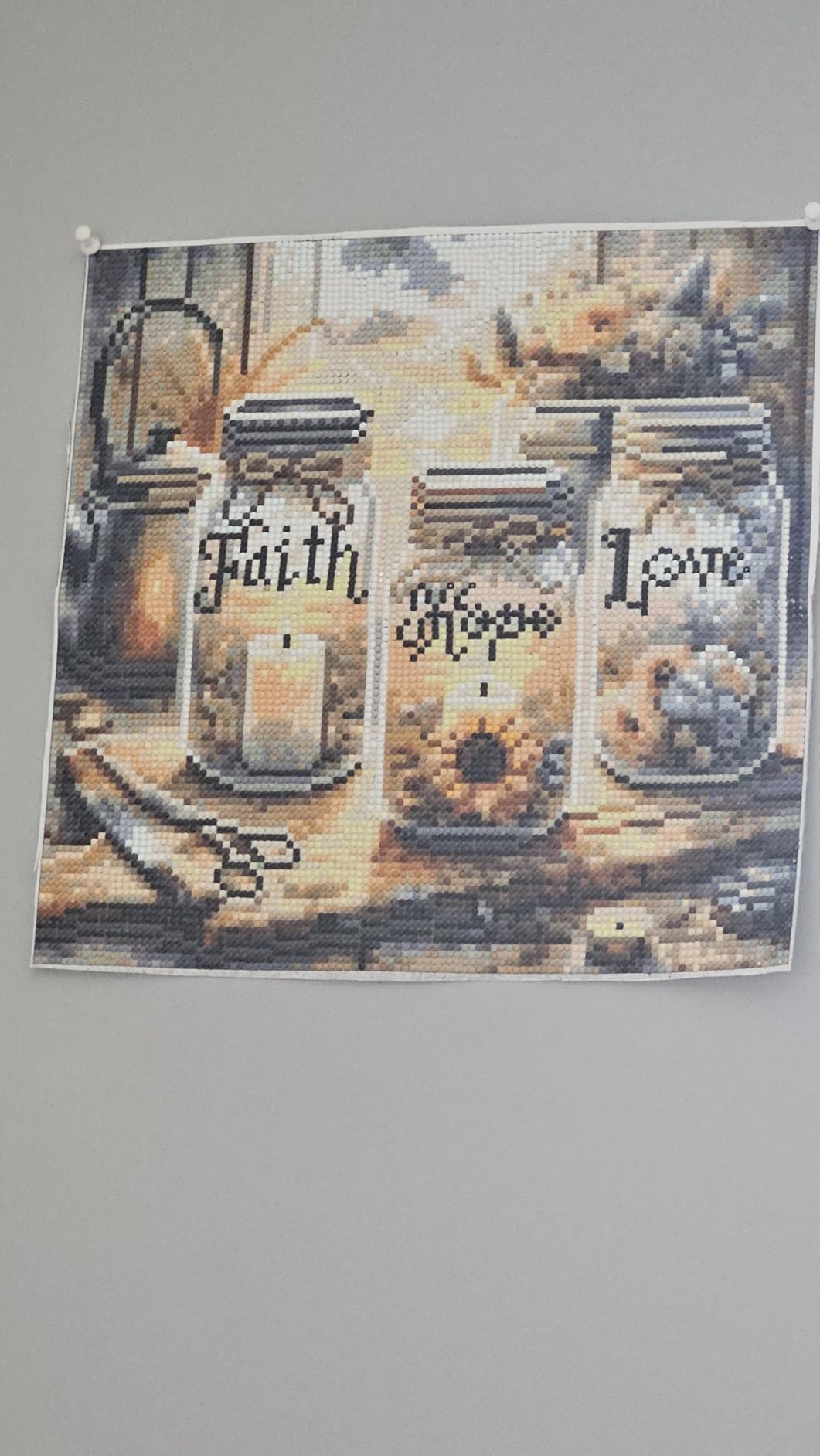 TOPMCYSG Faith,Hope,Love Diamond Art Kits for Adults Beginner 13.78x13.78in customer photo 2