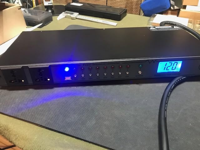Rack Mount Power Conditioner 20A Sequencer for Audio Equipment, 10 Outlets 2000W Power Supply with 8 Independent Controls, Surge Protector, Voltage Display, External Switch customer photo 2