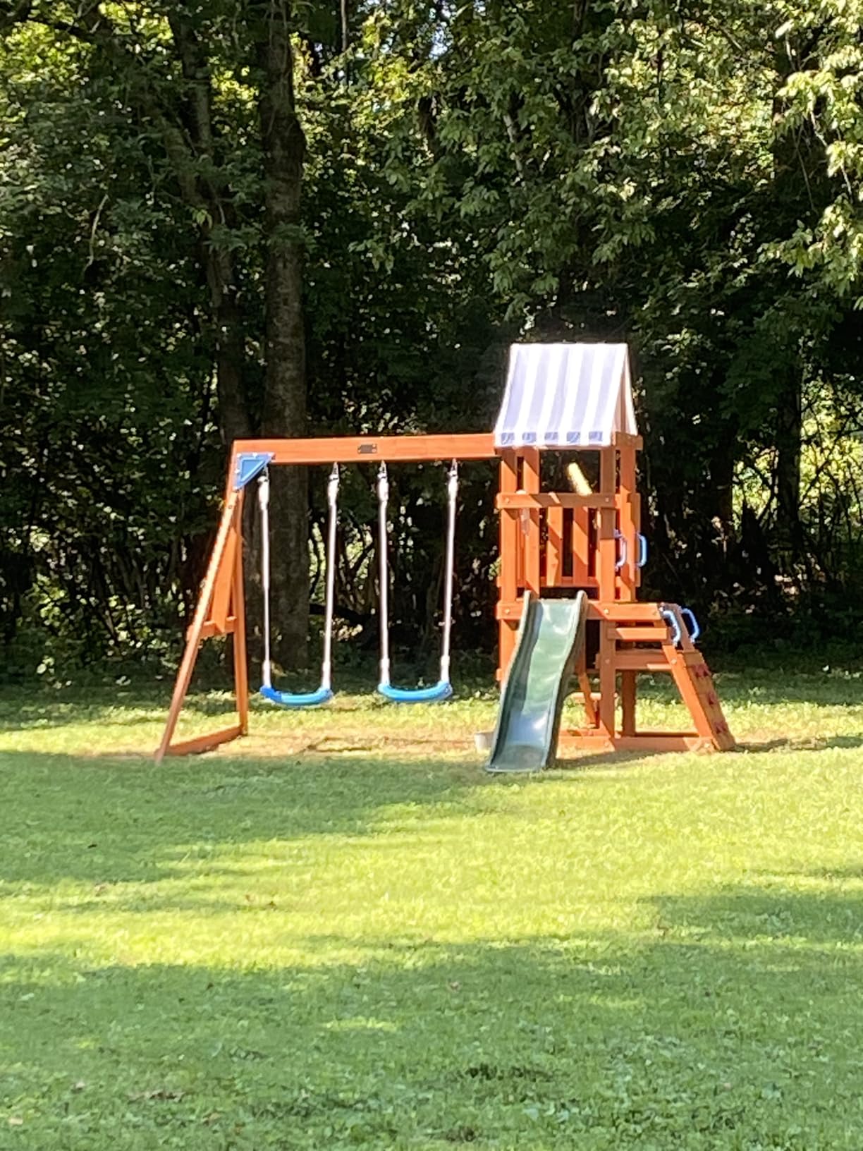ROBUD Swing Sets for Backyard, Wooden Swing Set customer photo 2