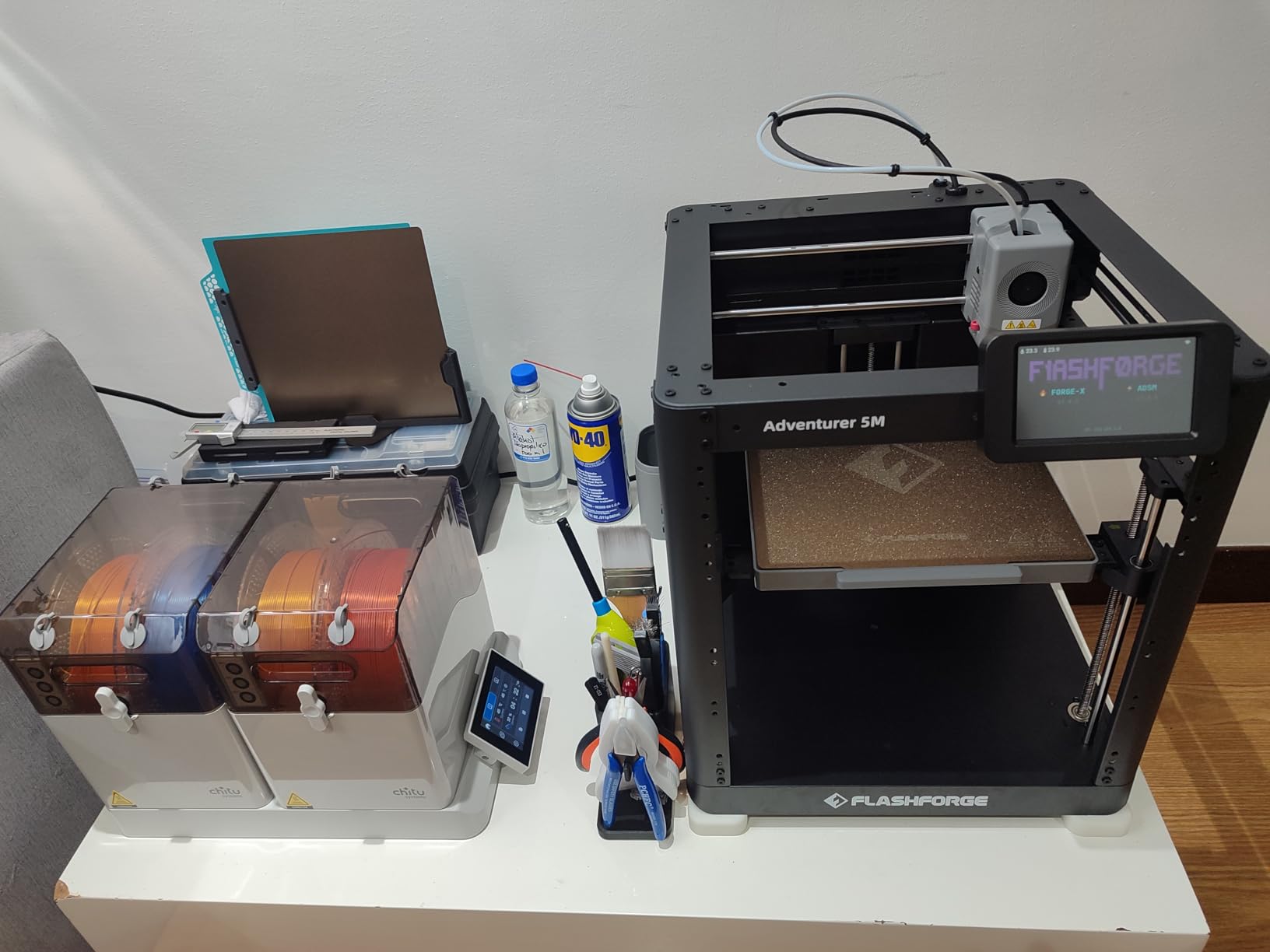 Chitu Systems E1 Filament Dryer 4 Spools, Auto-Humidity Hold, Independent Control with 2 Removable Chambers for Nylon, ABS, TPU, PETG, PLA 3D Printer Filament Drying, Compatible with AMS Lite customer photo 1