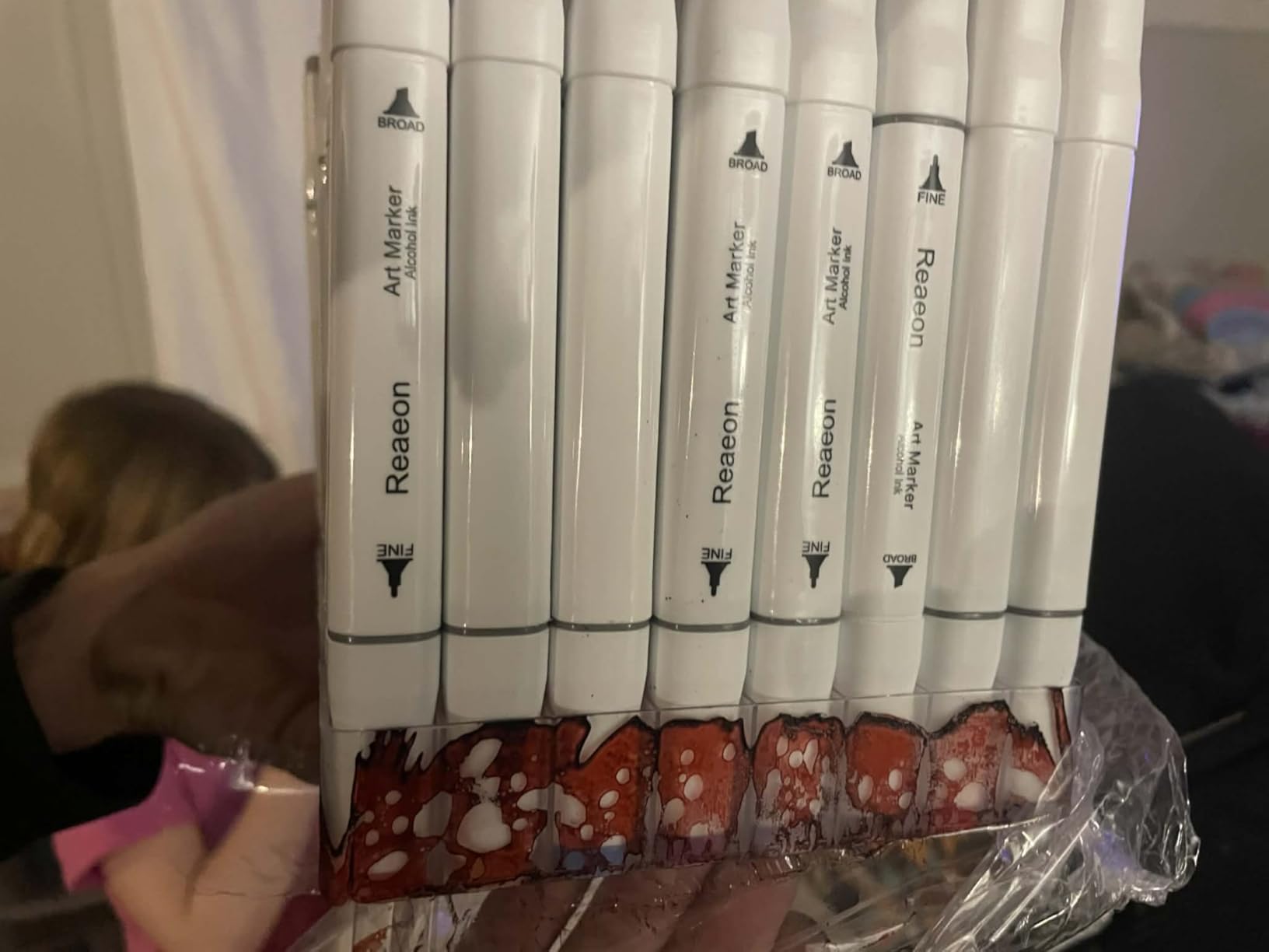 Reaeon Alcohol Art Markers, 80 Colors Fine & Chisel Dual Tip Marker Set, Permanent Art Markers for Adults Sketching Painting Drawing and Coloring(White Barrel) customer photo 2