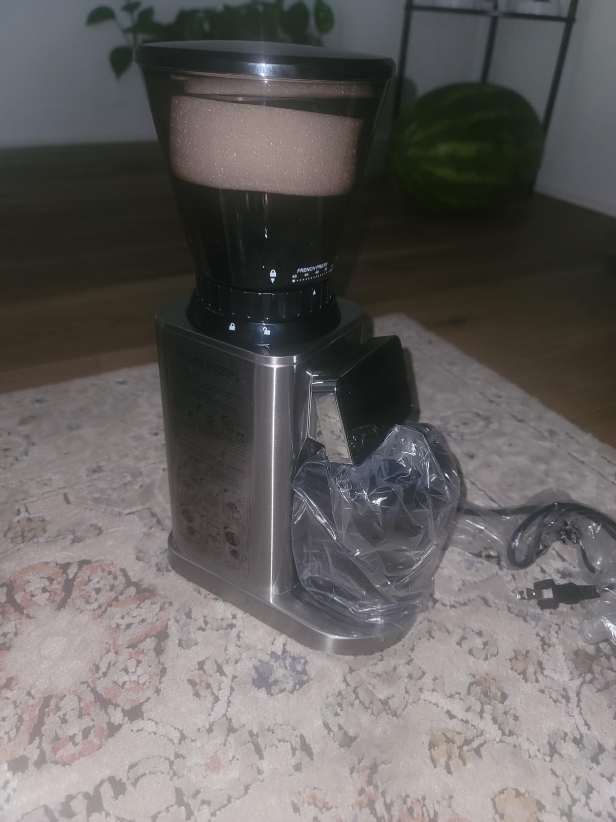 AMZCHEF Burr Coffee Grinder, 45 Settings, Anti-Static Burr Mill customer photo 2