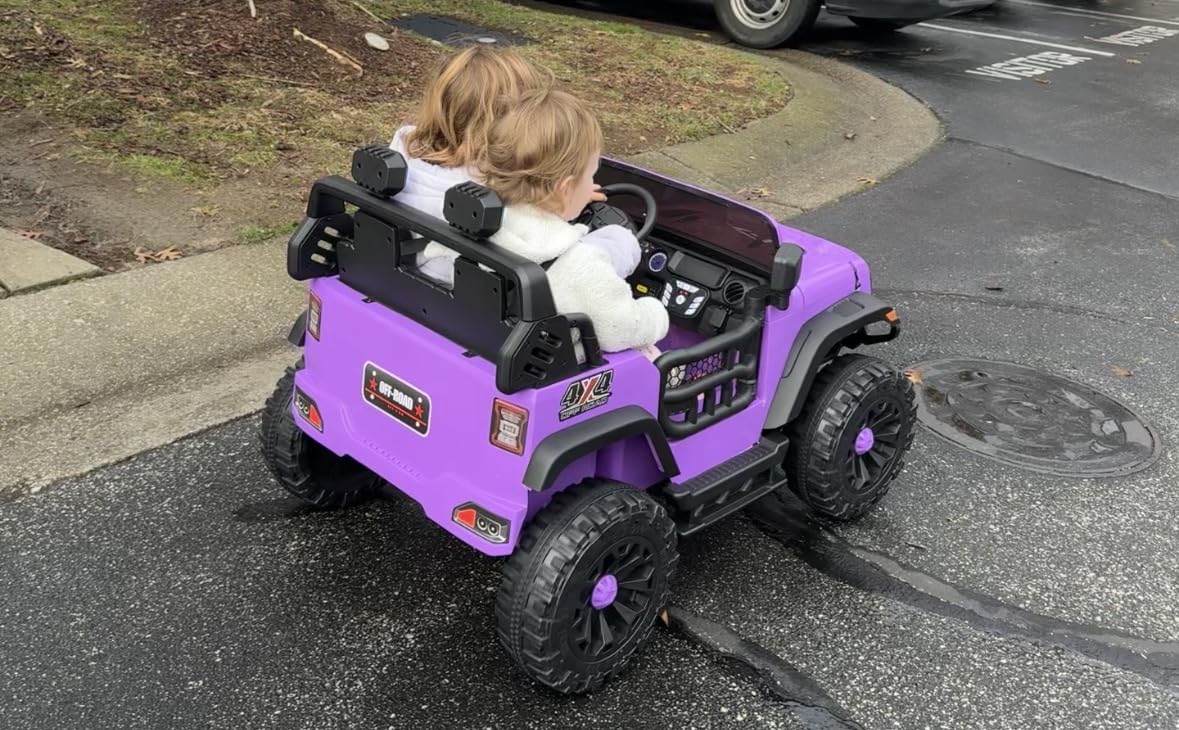 Hikiddo 2 Seater 24V Electric Ride on Car for Kid 4-8 w/Remote, EVA Tires customer photo 1