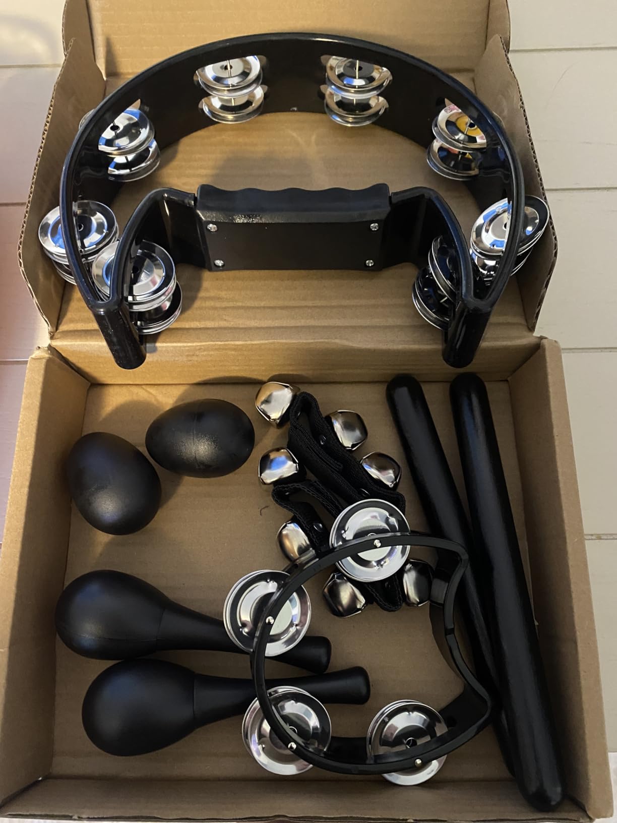 10Pcs Black Tamborines Musical Instrument Adults, Kids Music Percussion Set customer photo 2