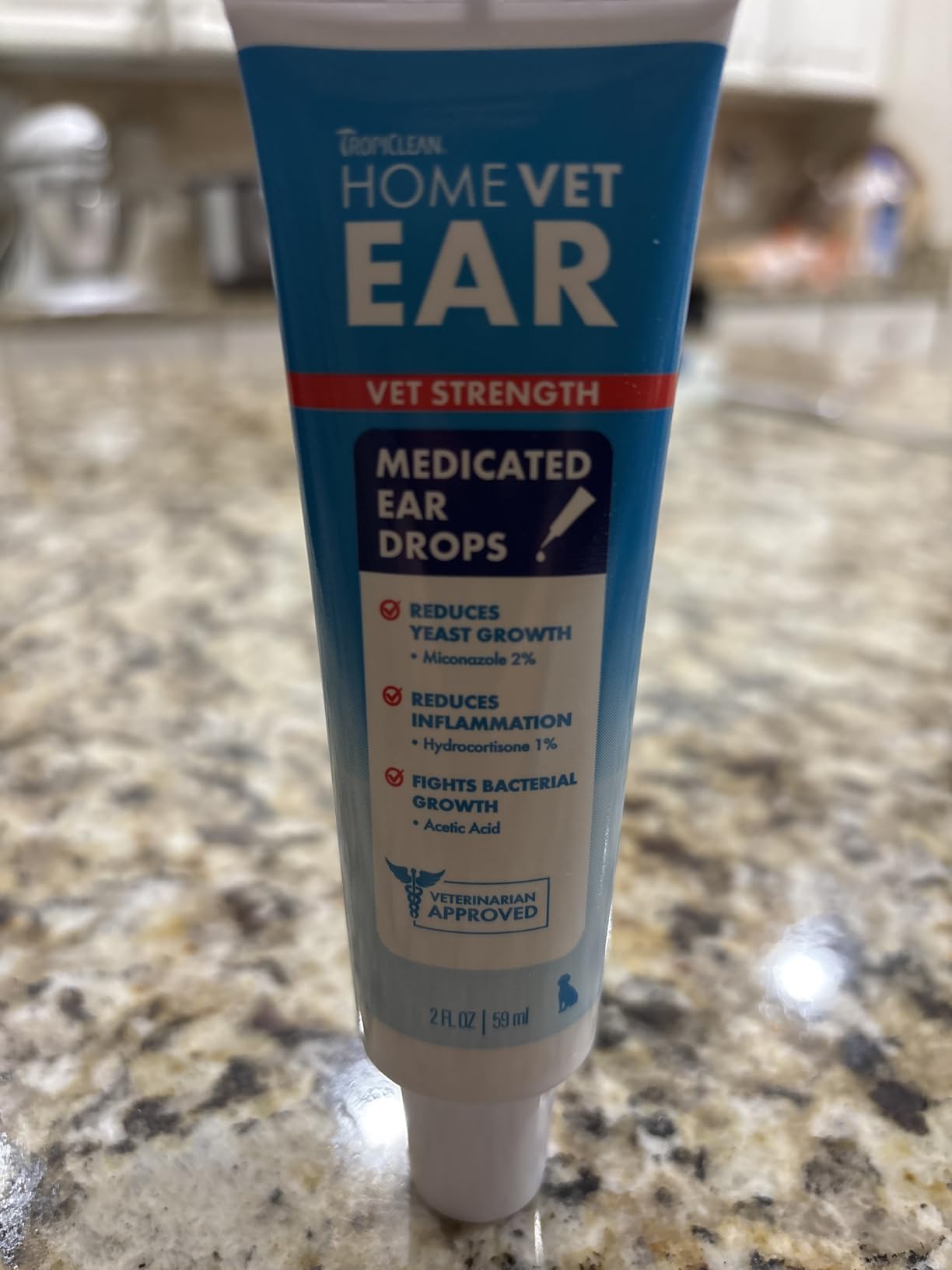 TropiClean HomeVet Medicated Ear Drops for Dogs, Vet Recommended, 2oz customer photo 1