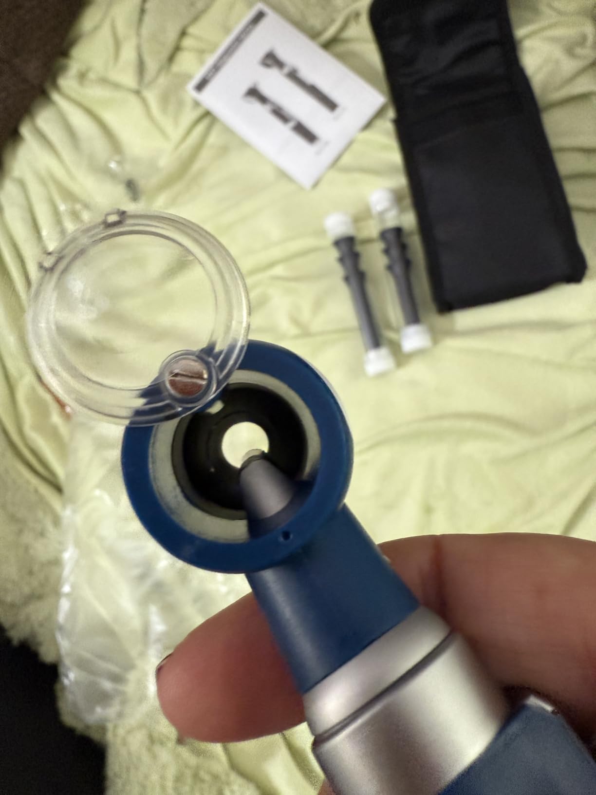 Pocket Veterinary LED Otoscope - Pet Ear Scope with Light for Dogs & Cats, 6 Disposable Tips (4/6/9mm), Portable Ear Infection Detector (Blue) customer photo 2
