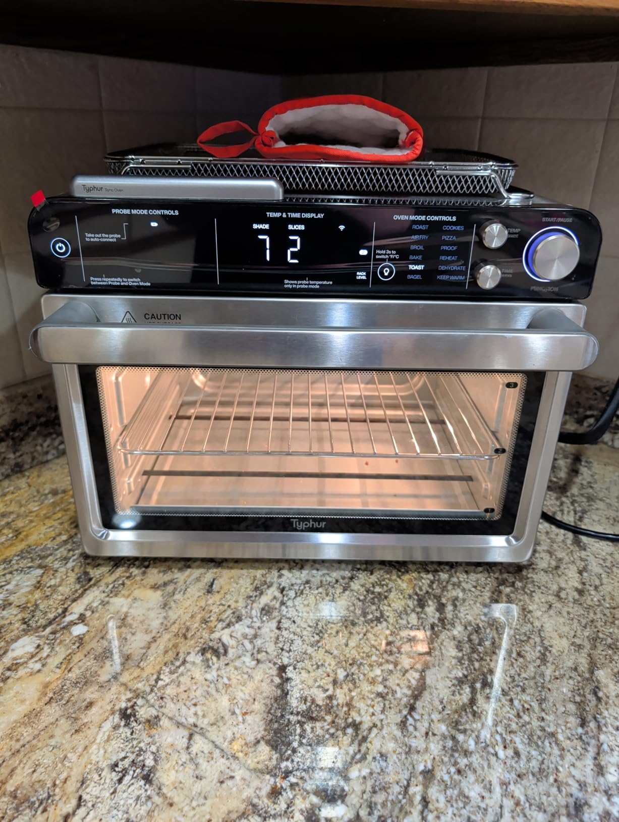 Typhur Sync Air Fryer Oven with Wireless Meat Thermometer Probe, AI Recipes customer photo 1