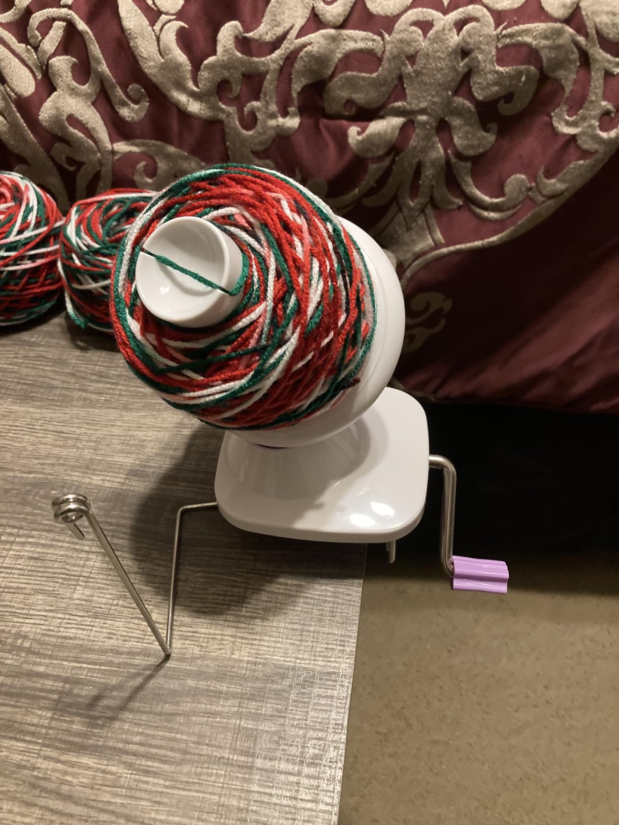 SPEENSUN Foldable Yarn Swift, Adjustable Umbrella Holder for Skeins | Easy Install, Multi-Angle Design, Keeps Hanks Tidy, Pairs Perfectly with Ball Winder, Includes Storage Bag & Box customer photo 2