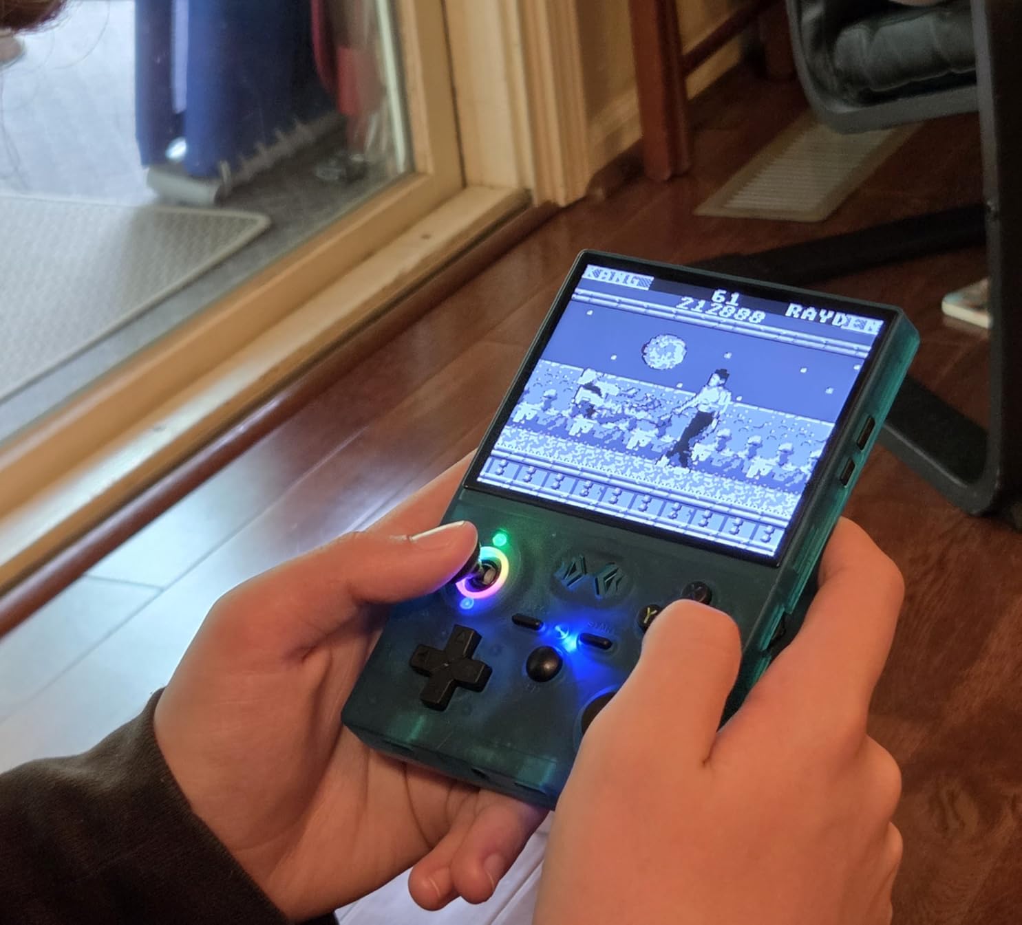 XF40V Retro Handheld Game Console, Retro Gaming Console 4.0'' IPS Screen Linux System Built-in 64G TF Card, Open Source Linux System, Preloaded 20000+ Games (Matte White) customer photo 1