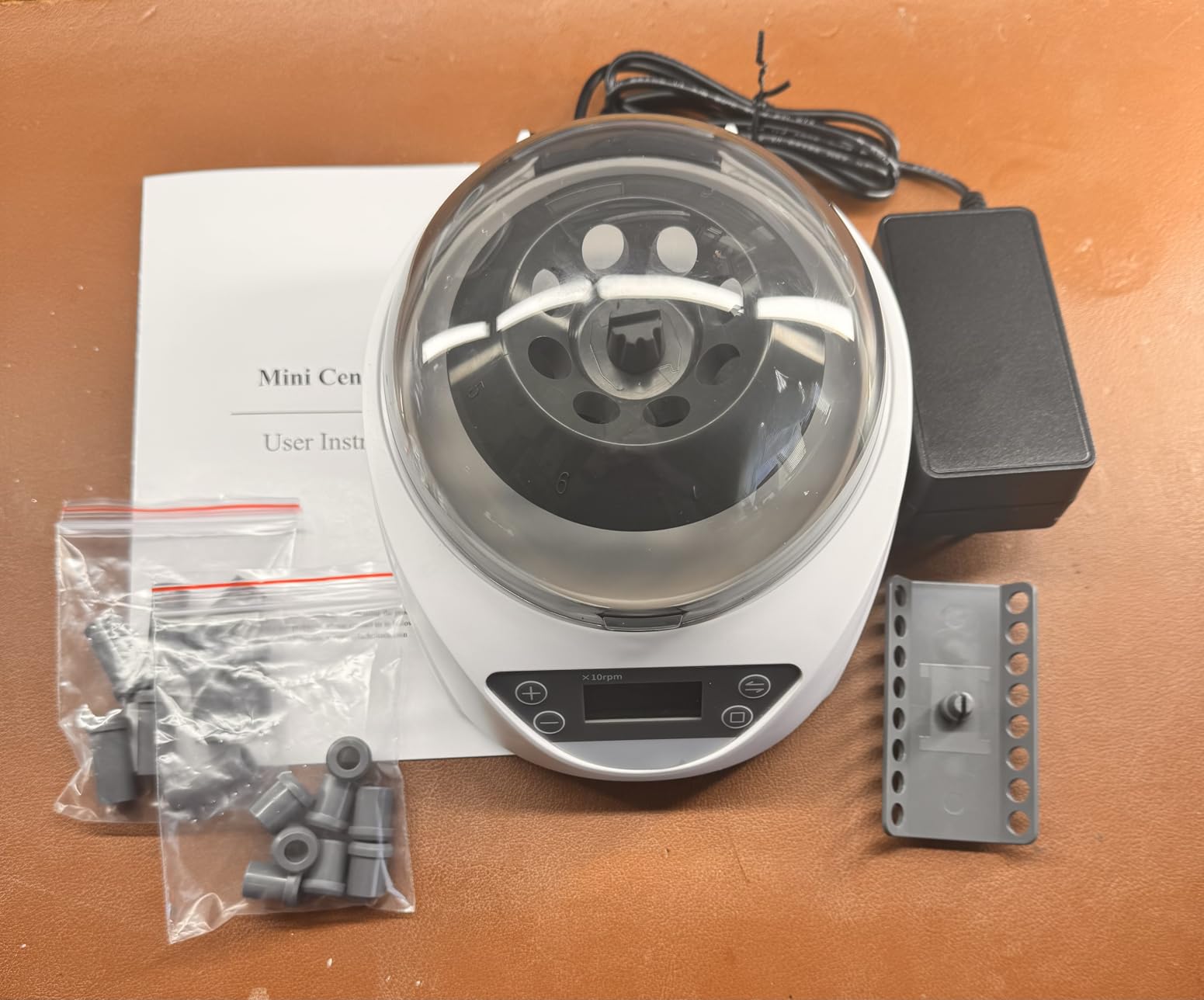 Lab Mini Centrifuge Machine LCD 100-12000RPM 99mins Timer 7245×g RCF customer photo 1