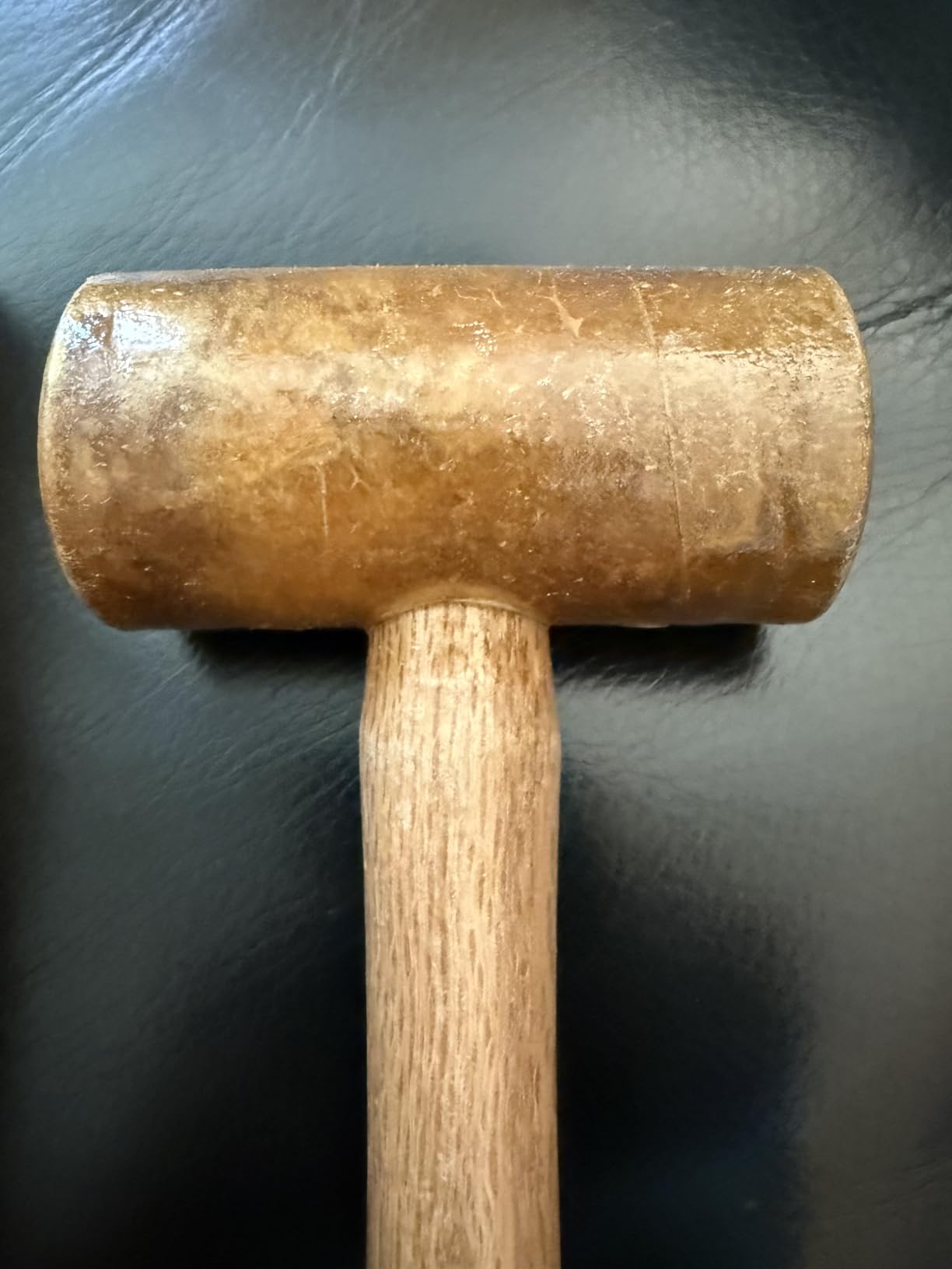 11.5 x 3 Inch Natural Rawhide Mallet Tool, Rawhide Leather Hammer customer photo 1