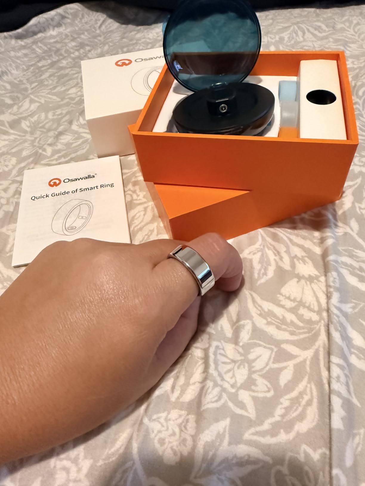 Smart Ring for Women Men,Fitness Tracker Ring,Heart Rate,Blood Oxygen,Step Tracker,Sleep Tracker,Meditation Assistance,No Subscription Fee,IP68 Waterproof,2026 New Holiday Gifts (Silver 8) customer photo 1
