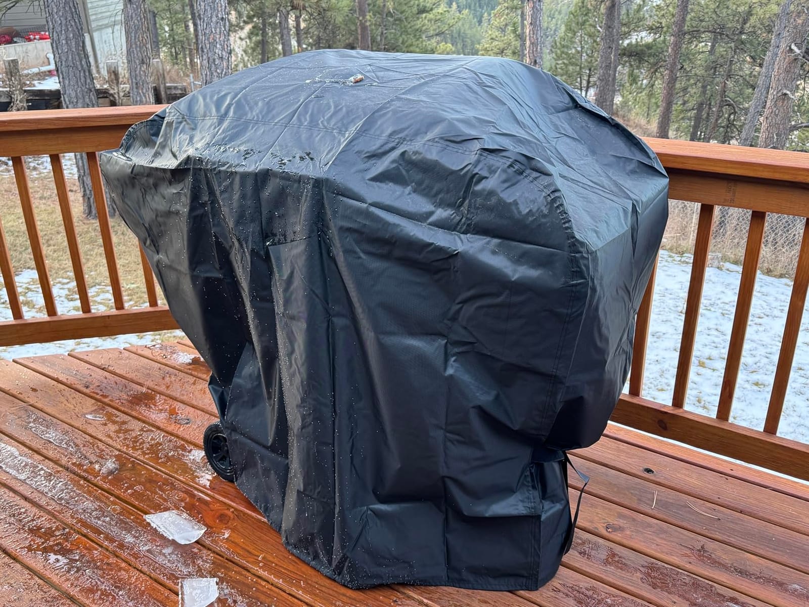 Griddle Cover, 36 Inch BBQ Gas Flat Top Grill Cover for Blackstone Grill, Waterproof, Anti-Uv, Rip-Proof, Fade Resistant Material, Outdoor Griddle Cover with Hook-and-Loop Straps, Black customer photo 1