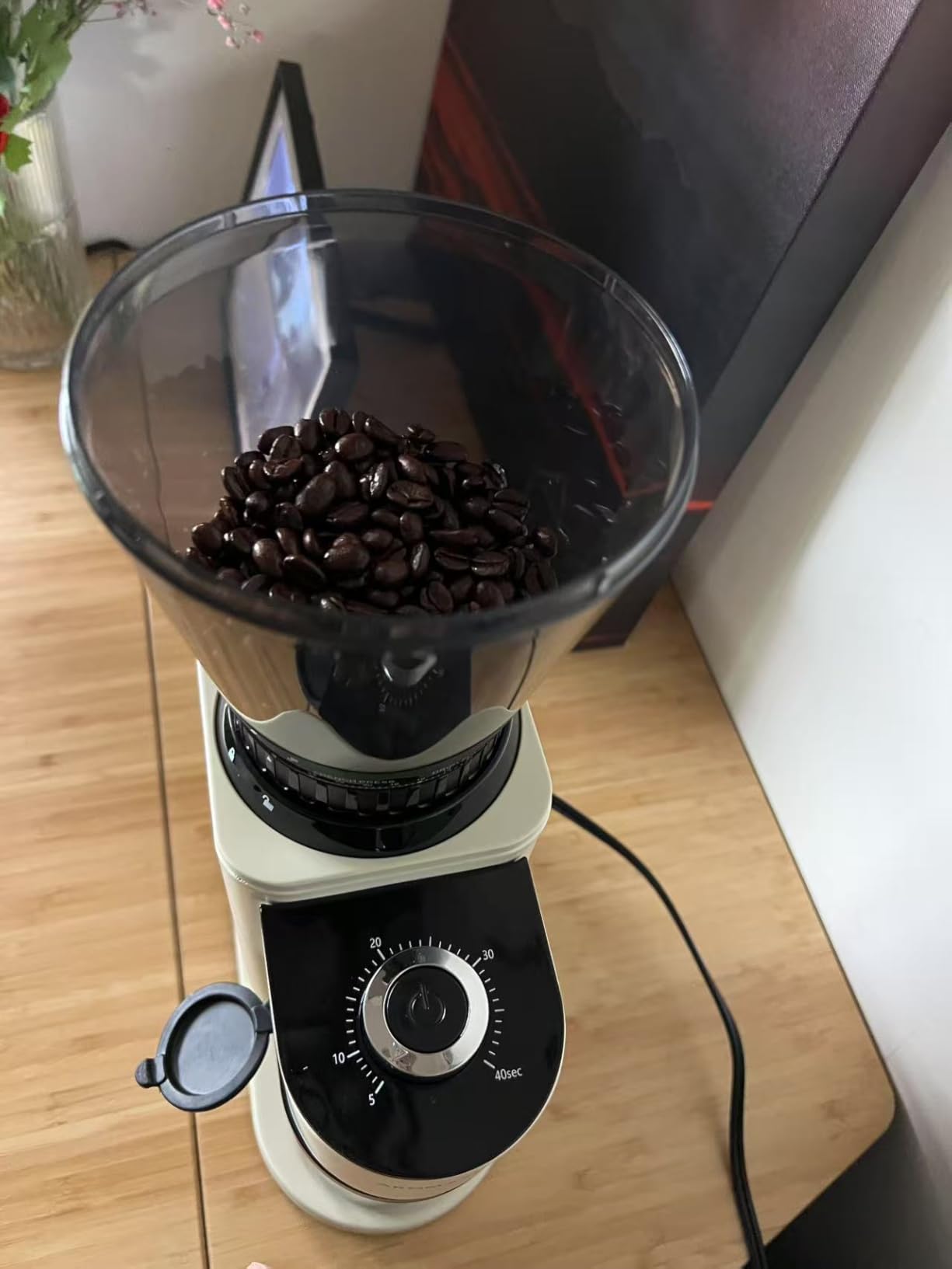 Aromaster Conical Coffee Bean Grinder, 48 Settings, Anti-Static, Sliver customer photo 1