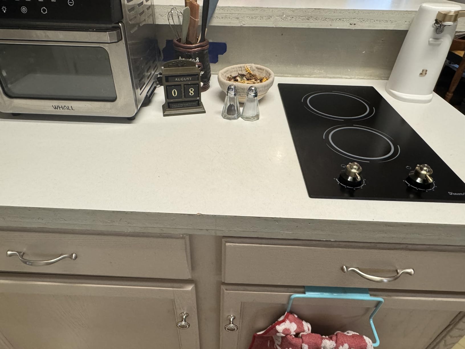 36 Inch Electric Cooktop with Ventless Downdraft Vent 7400W customer photo 2