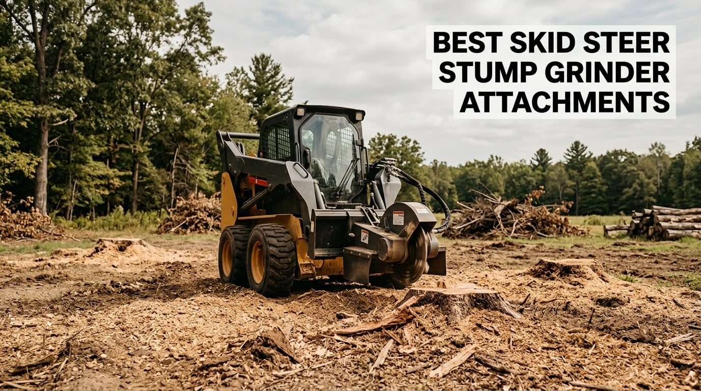 best skid steer stump grinder attachments