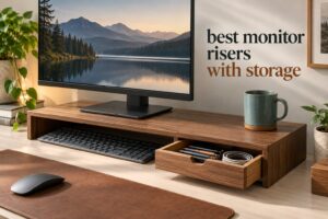 best monitor risers with storage