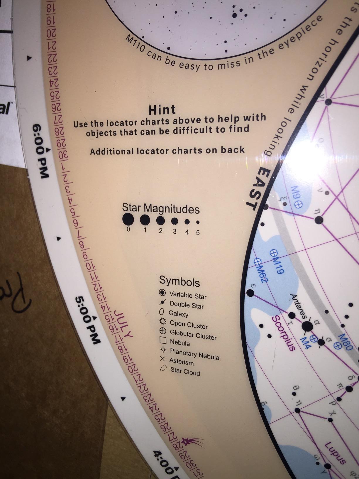 Messier Observer's Planisphere customer photo 2