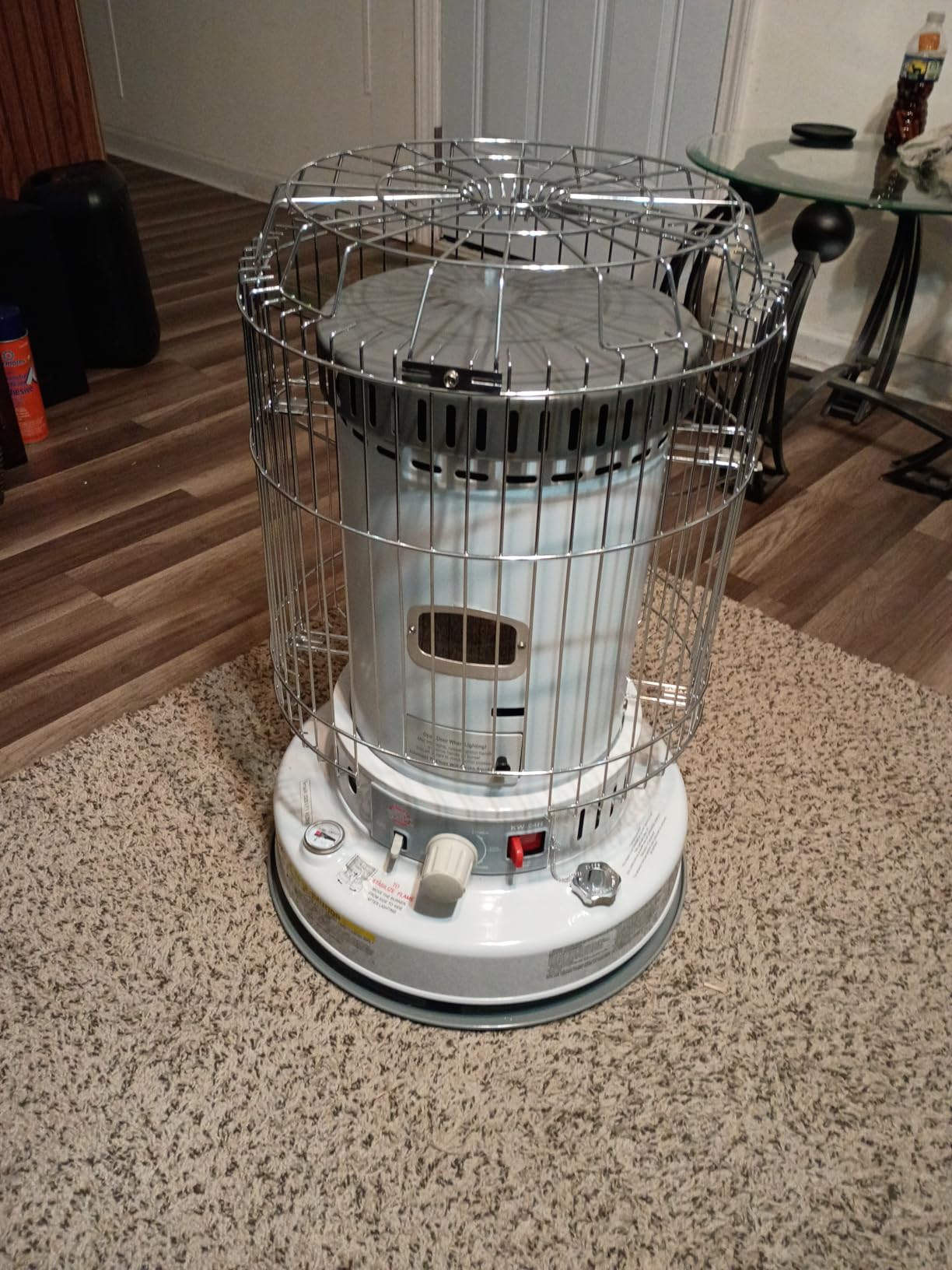 Comfort Glow Indoor Kerosene Convection Heater, 23,800 BTUs, Grey - KW-24J customer photo 2