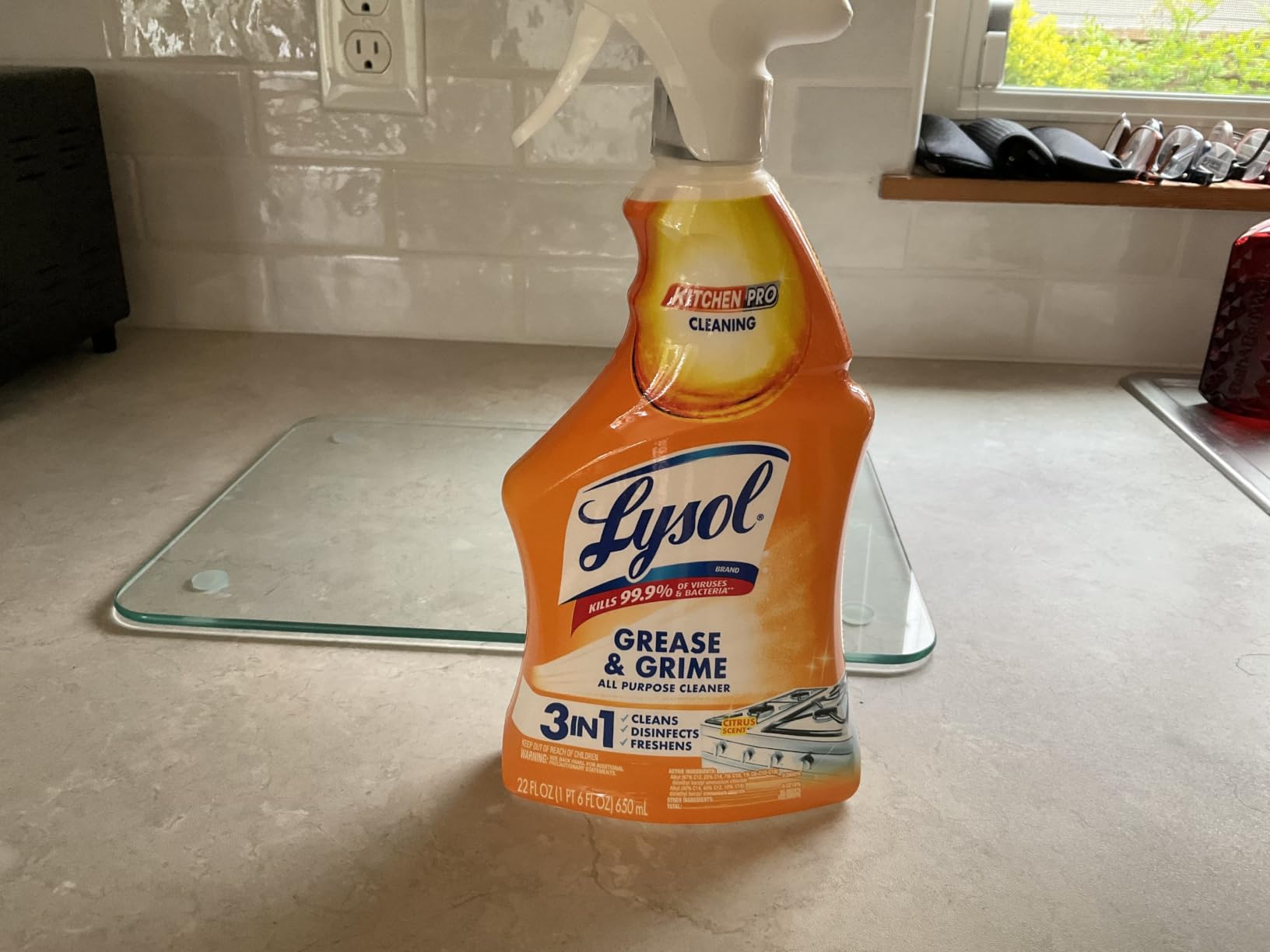 Lysol All Purpose Kitchen Cleaner Spray, For Grease & Grime, Citrus, 22 oz customer photo 2