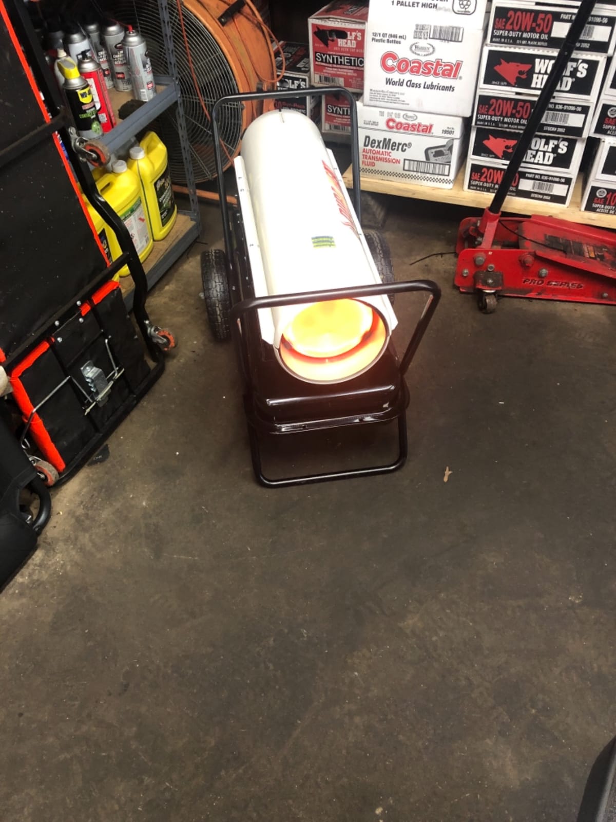 Dura Heat DFA135C 135K BTU Kero Forced Air Heater with Thermostat customer photo 2