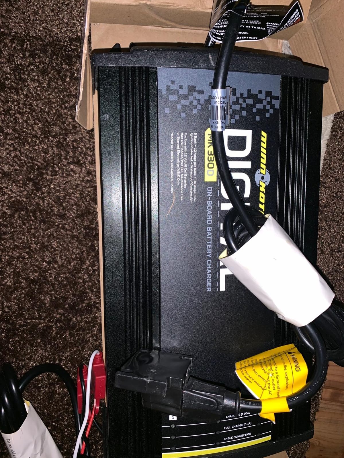 Minn Kota 1823305 MK 330D Digital On-Board Marine Battery Charger, 3 Bank x 10 Amps customer photo 1