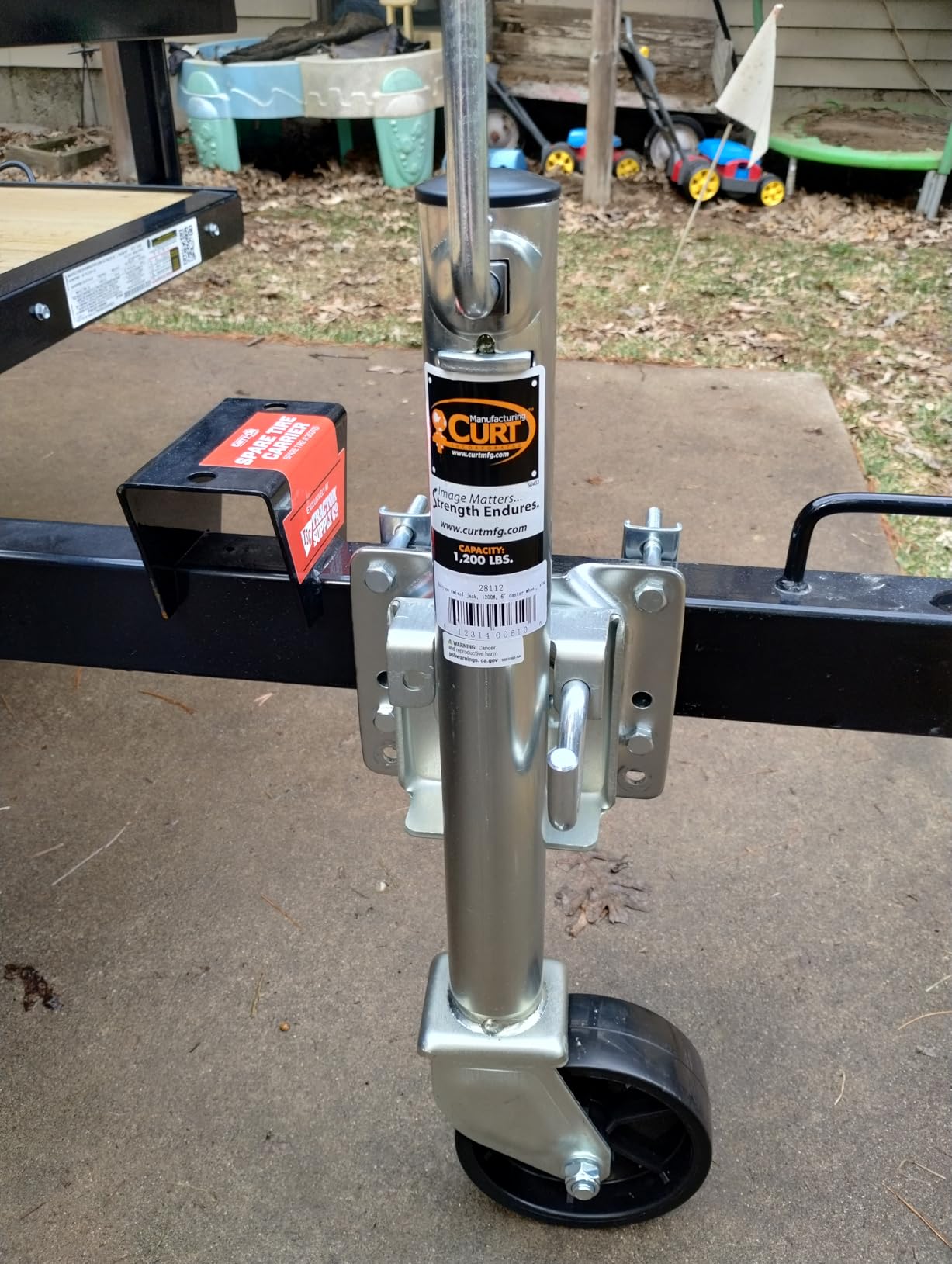 CURT 28112 Marine Boat Trailer Jack with 6-Inch Wheel, 1,200 lbs., 11 Inches Vertical Travel customer photo 2