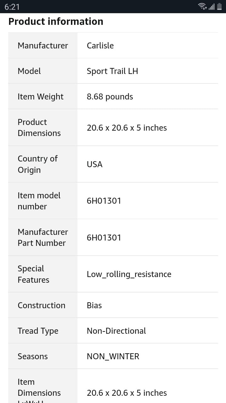 Carlisle Sport Trail LH Bias Trailer Tire - ST205/75D15 LRC customer photo 1