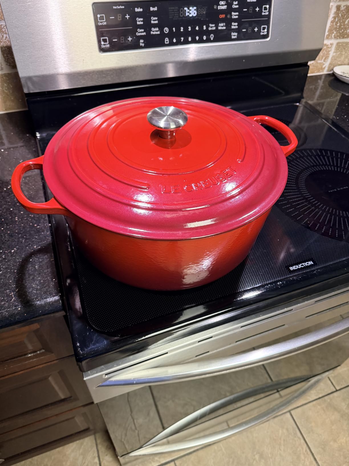 Le Creuset Enameled Cast Iron Round Dutch Oven, 7.25 qt., Cerise customer photo 1