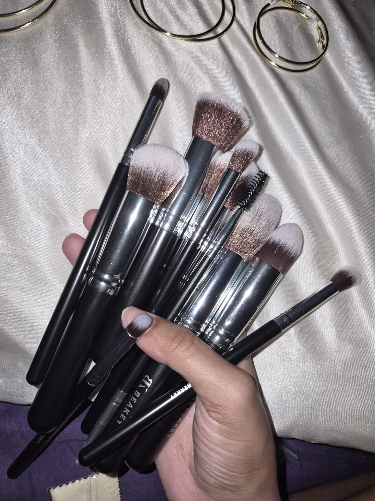 BEAKEY Makeup Brushes set with 2 Blending Sponges,10 Brush Face and Eye Set customer photo 1