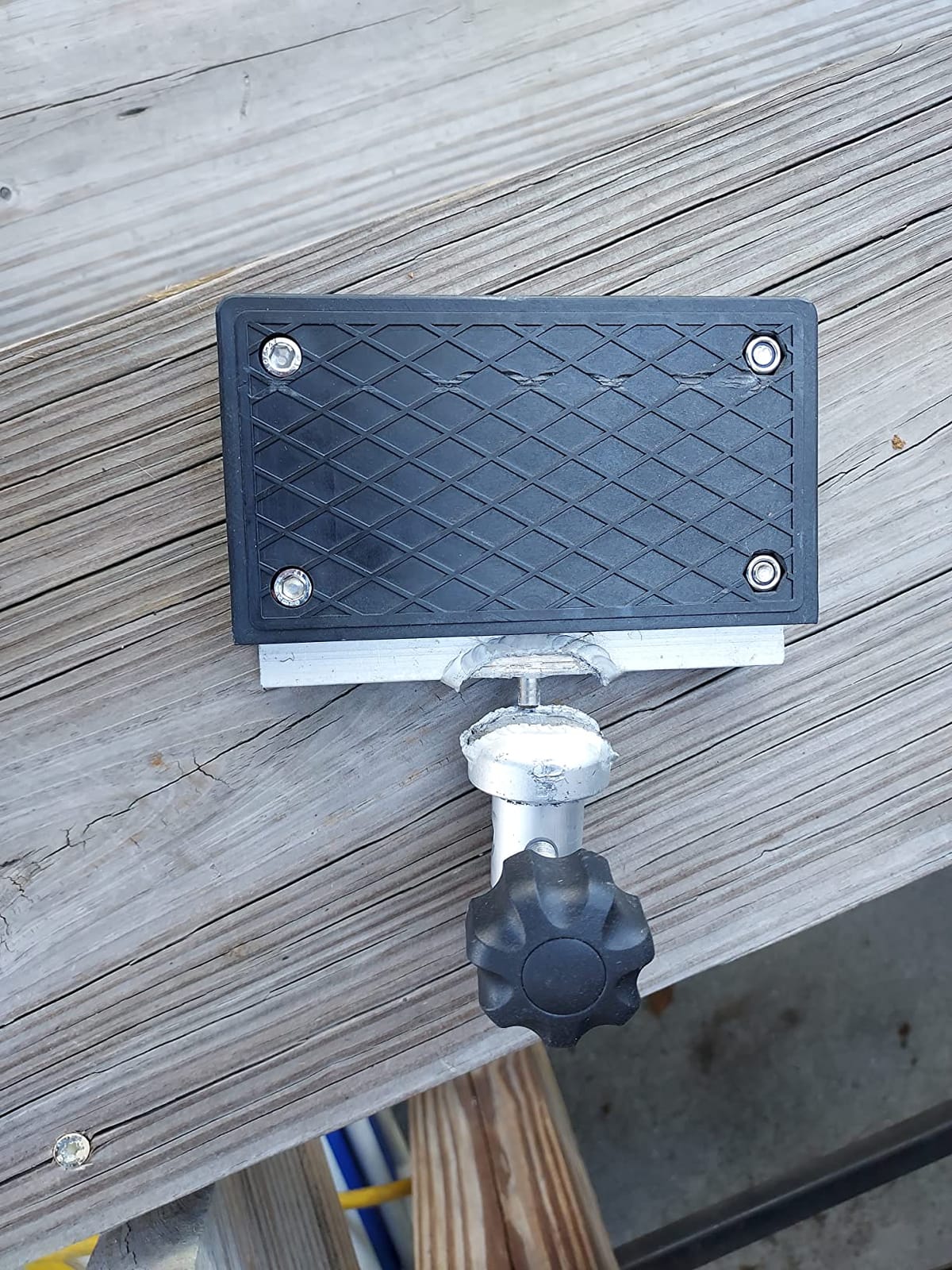 Brocraft Trolling Motor Mount Bracket, Removable Deck Mount for Clamp-On Electric Trolling Motors, Marine Aluminum & Nylon, Boat Motor Mount customer photo 2