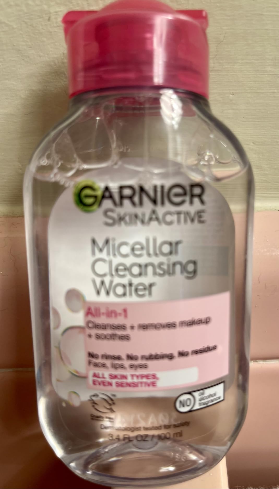 Garnier Micellar Water, Facial Cleanser & Makeup Remover, 3.4 Fl Oz customer photo 1