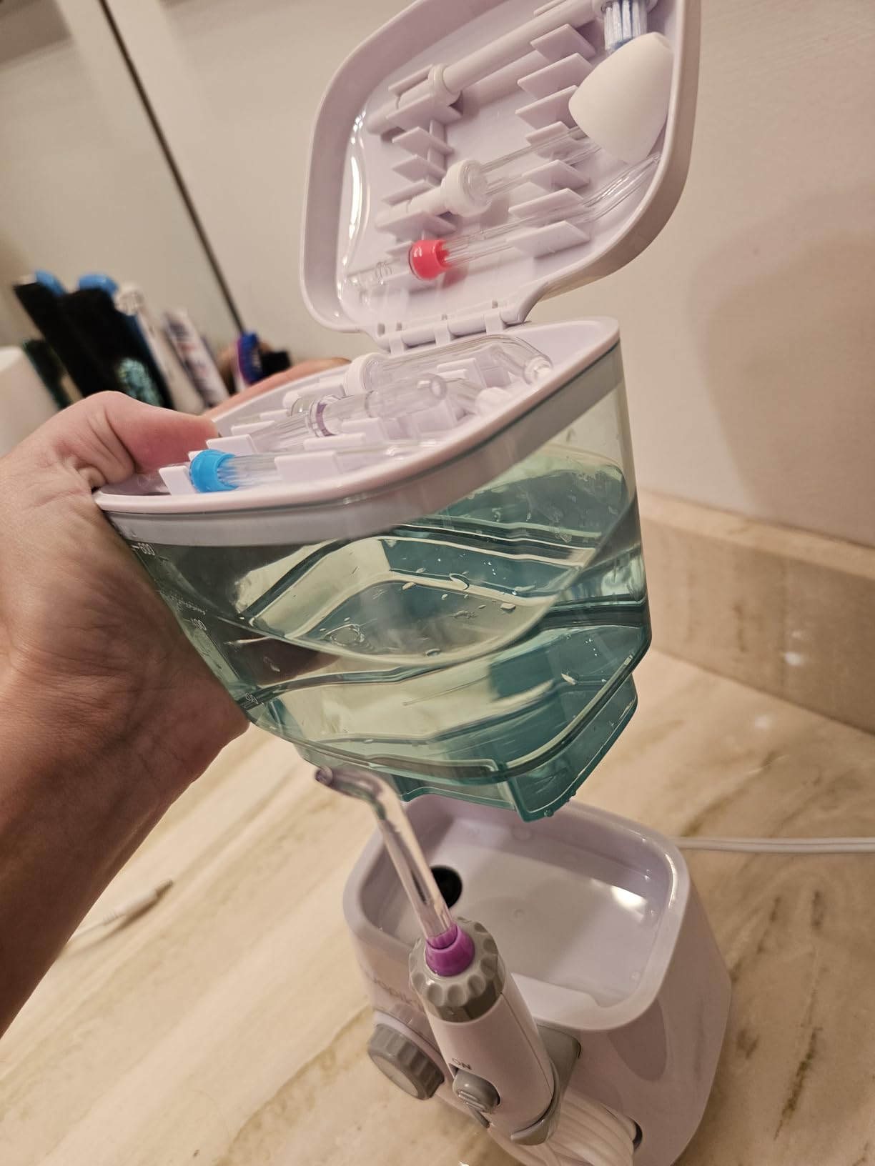 Aquapik 100 Countertop Water Flosser for Teeth, Corded Oral Irrigator Pick customer photo 2