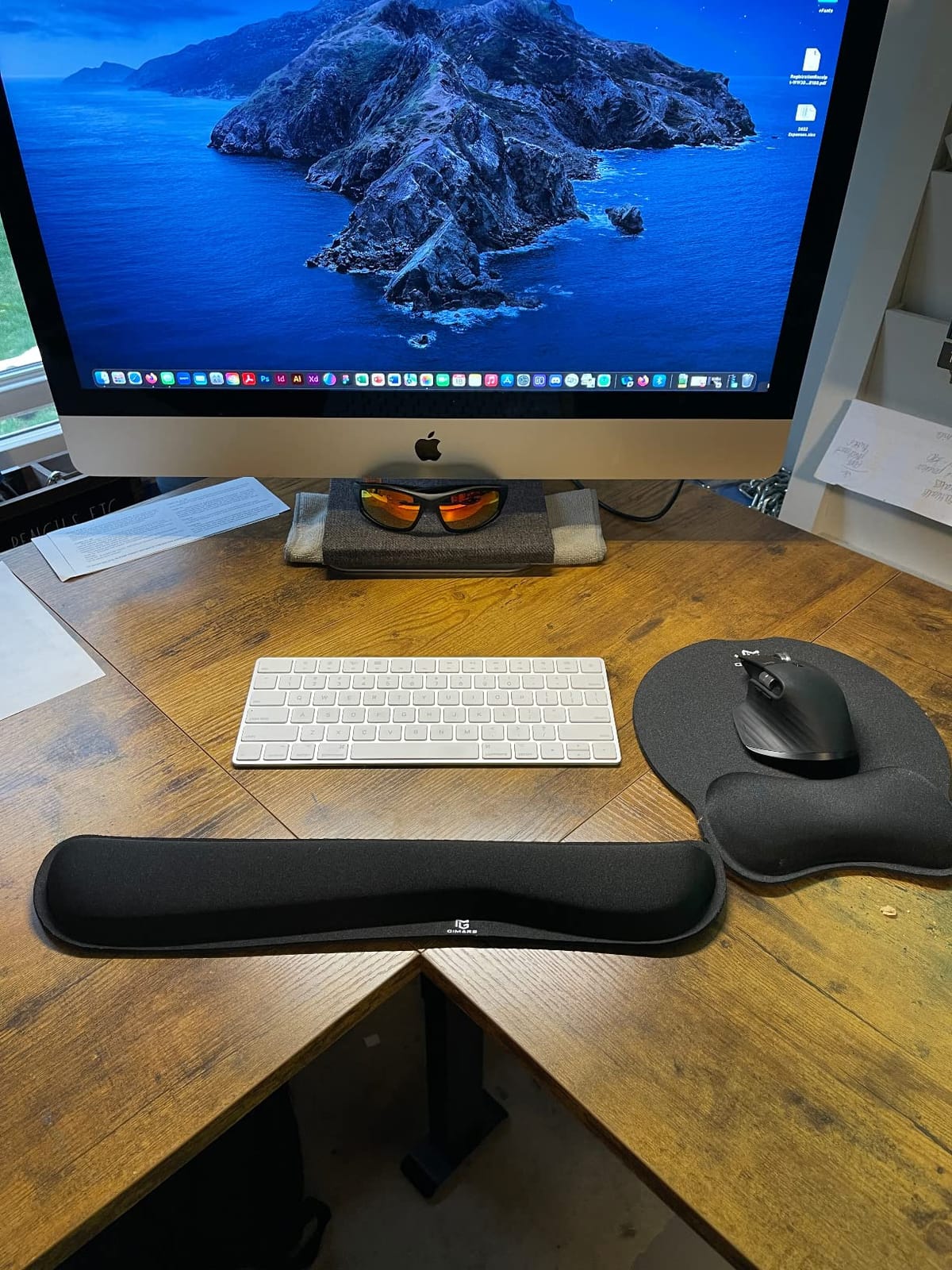 Gimars Upgrade Enlarge Superfine Fibre Soft Smooth Gel Ergonomic Mouse Pad Wrist Support and Keyboard Wrist Rest for Computer, Laptop, Mac, Gaming and Office, Durable, Comfortable and Pain Relief customer photo 2