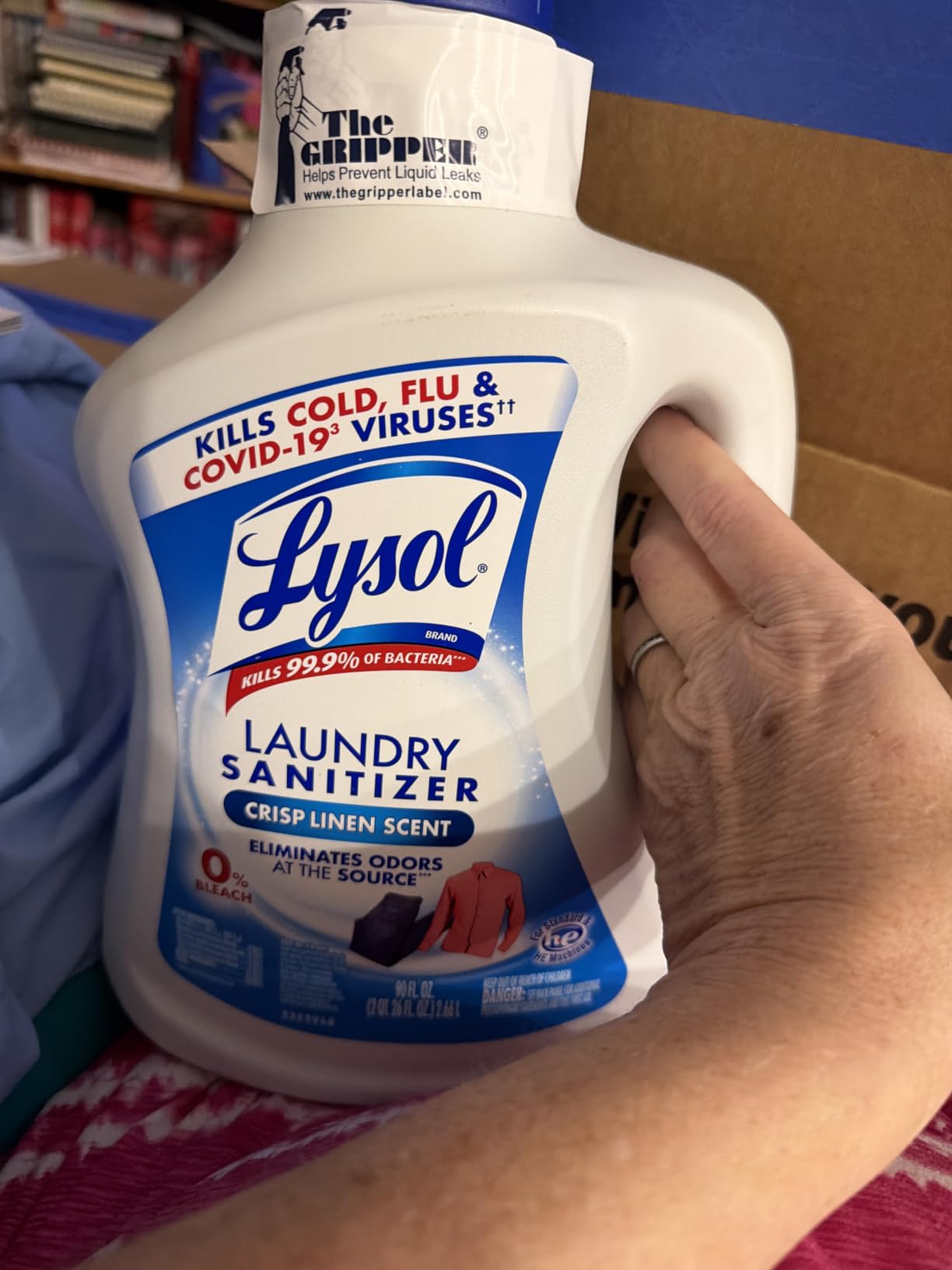 Lysol Laundry Sanitizer Liquid, Detergent Additive, Crisp Linen, 90oz customer photo 2