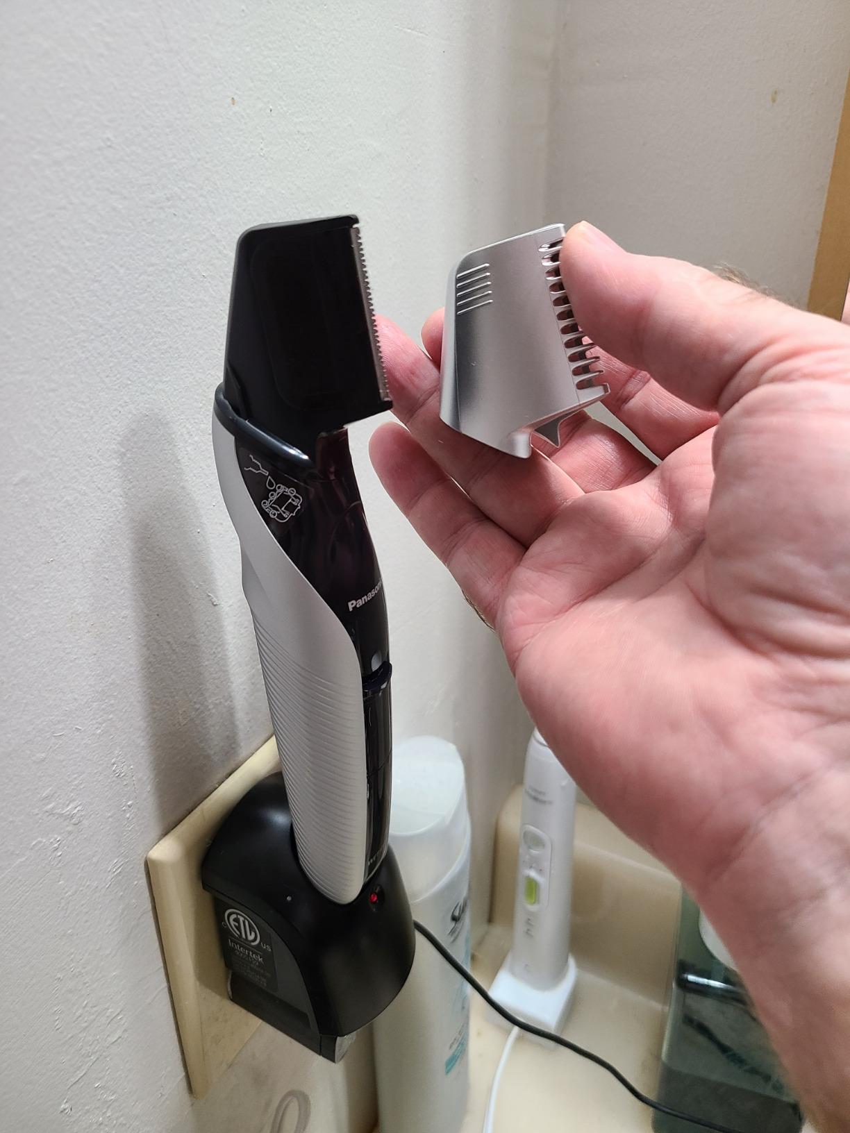 Panasonic Electric Body Trimmer for Men, Cordless Washable Wet Dry Groomer with 3 Comb Attachments, Black ER-GK60-S customer photo 1