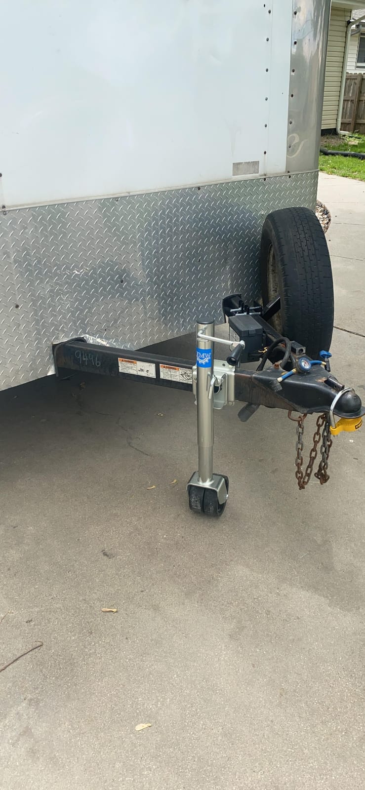Jeremywell 2000lbs Trailer Jack with Double Wheel, Adjustable 12