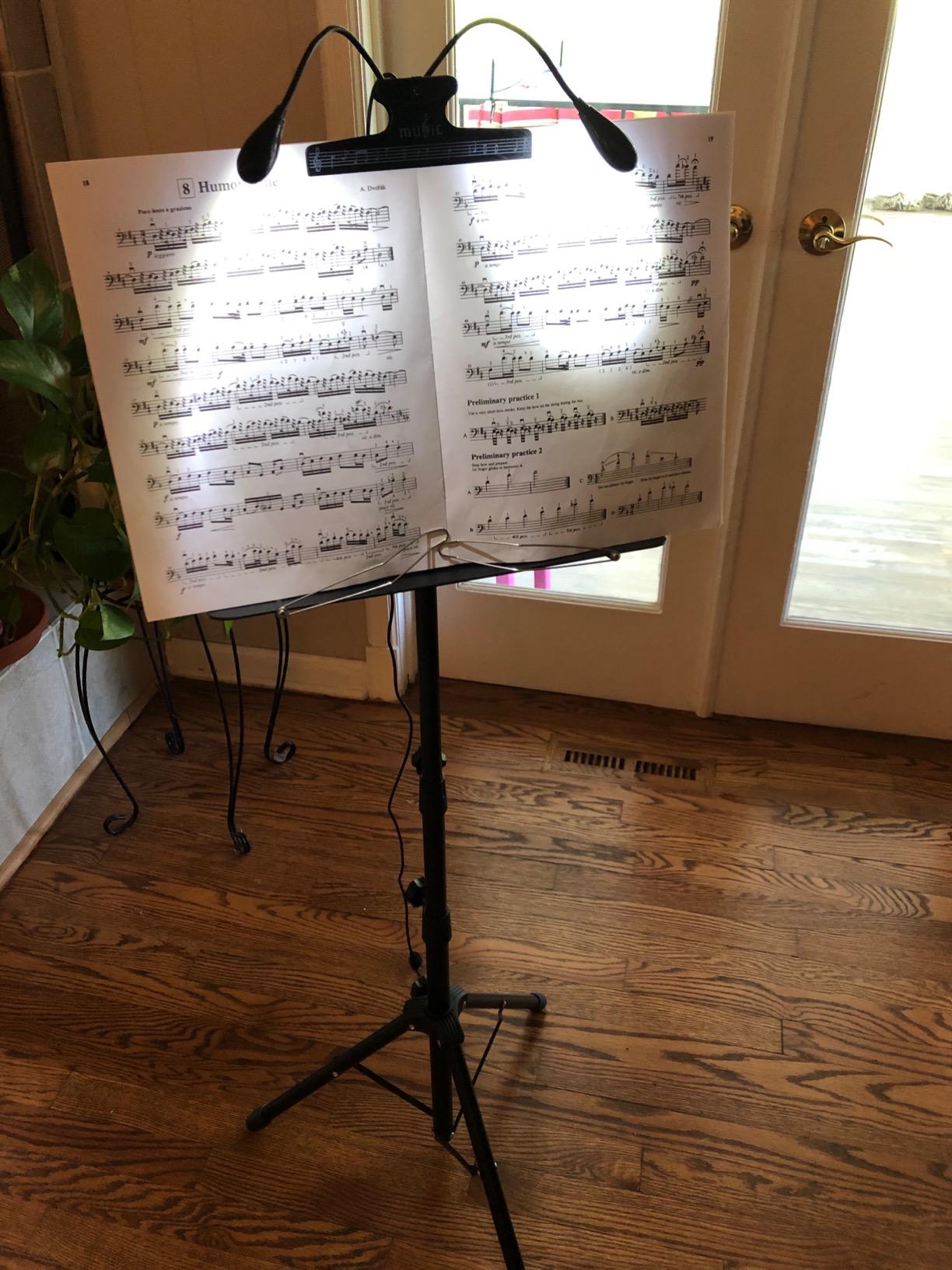 Donner DMS-1 Sheet Music Stand with Light & Carrying Bag customer photo 2