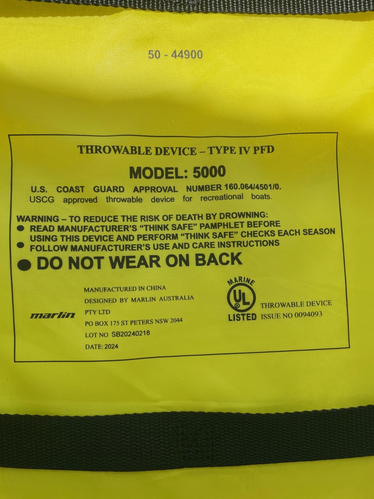 Seachoice Emergency Marine Foam Flotation Cushion, Square, 15 in. X 15 in, Red customer photo 1