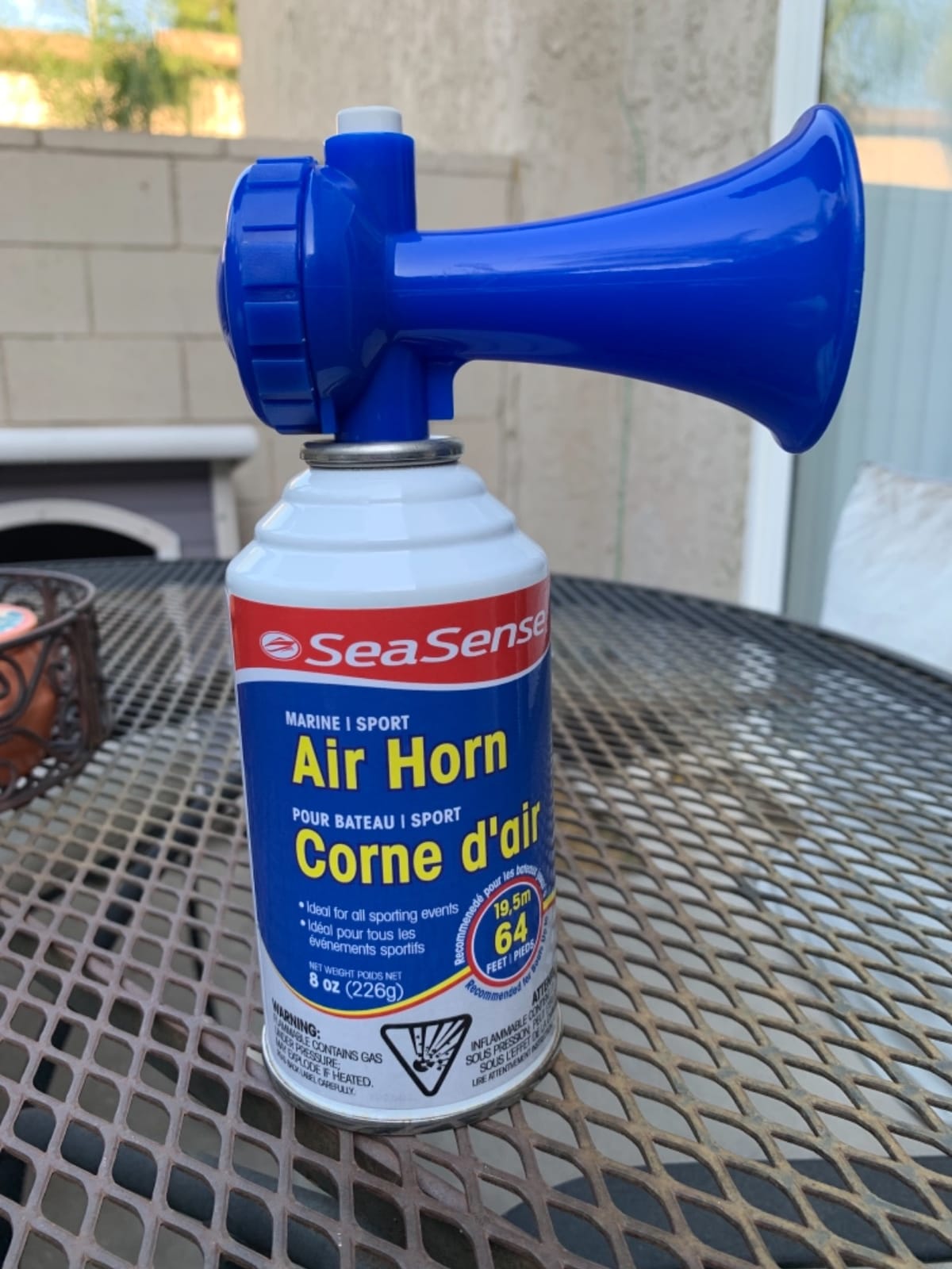 SeaSense Air Horn – Jumbo Size (8 oz), 127 dB – Loud 1 Mile Range, Meets EPA & USCG Standards – Great for Boat & Marine Safety, Ideal for Sporting Events Such as Football & Soccer customer photo 1