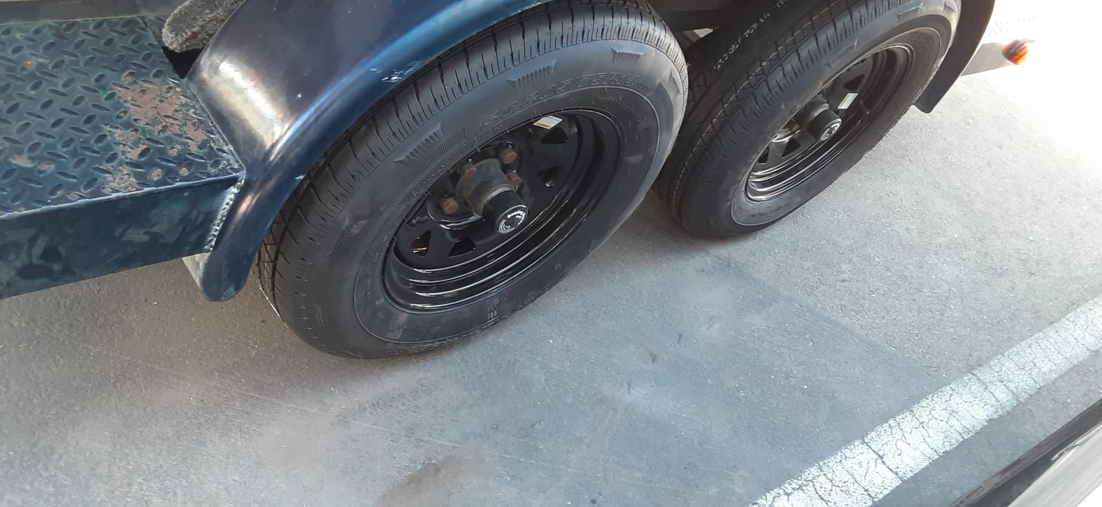 eCustomrim 2-Pack Trailer Radial Tire Rim Assembly ST205/75R14 Black 5 Lug customer photo 1