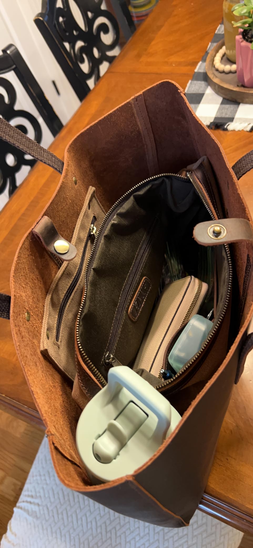 S-ZONE Leather Tote customer photo 1