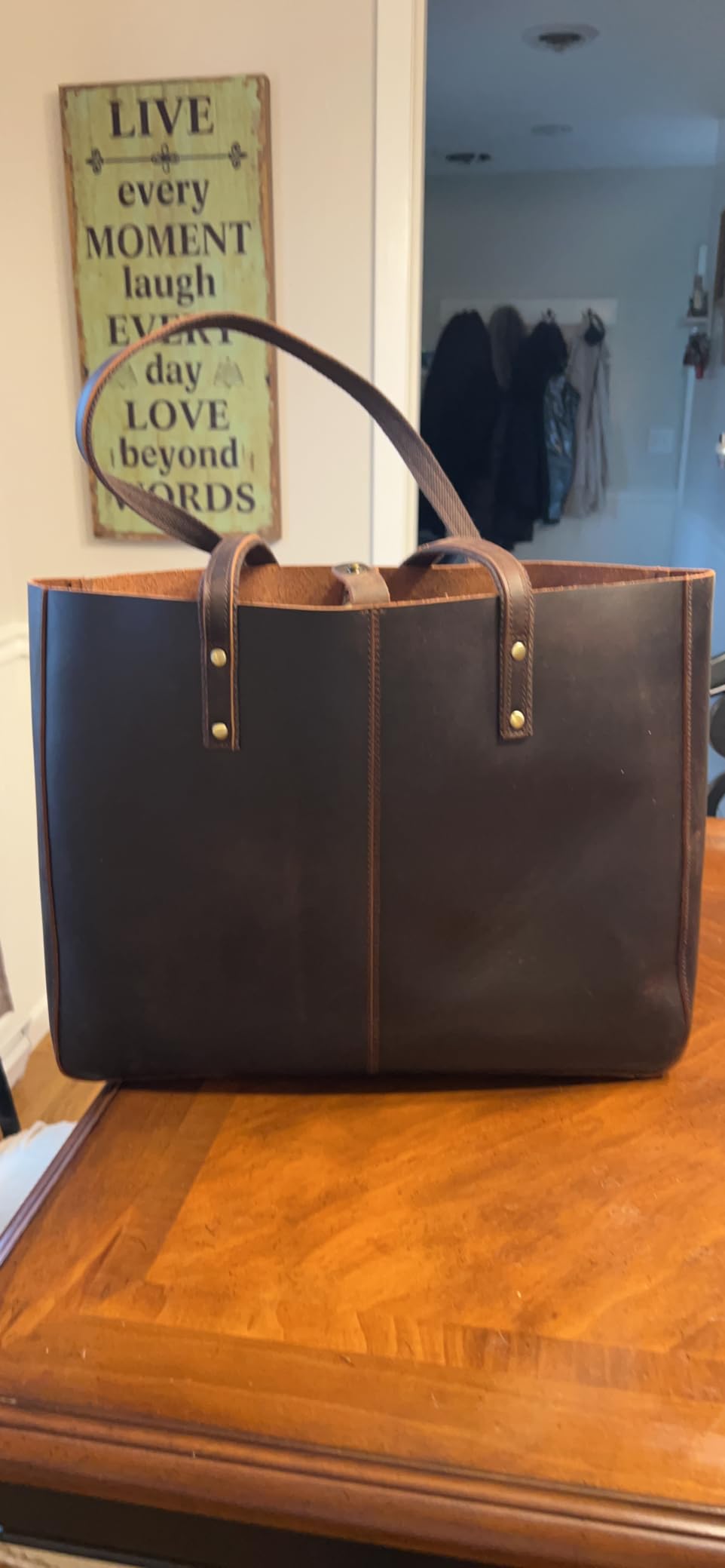 S-ZONE Leather Tote customer photo 2
