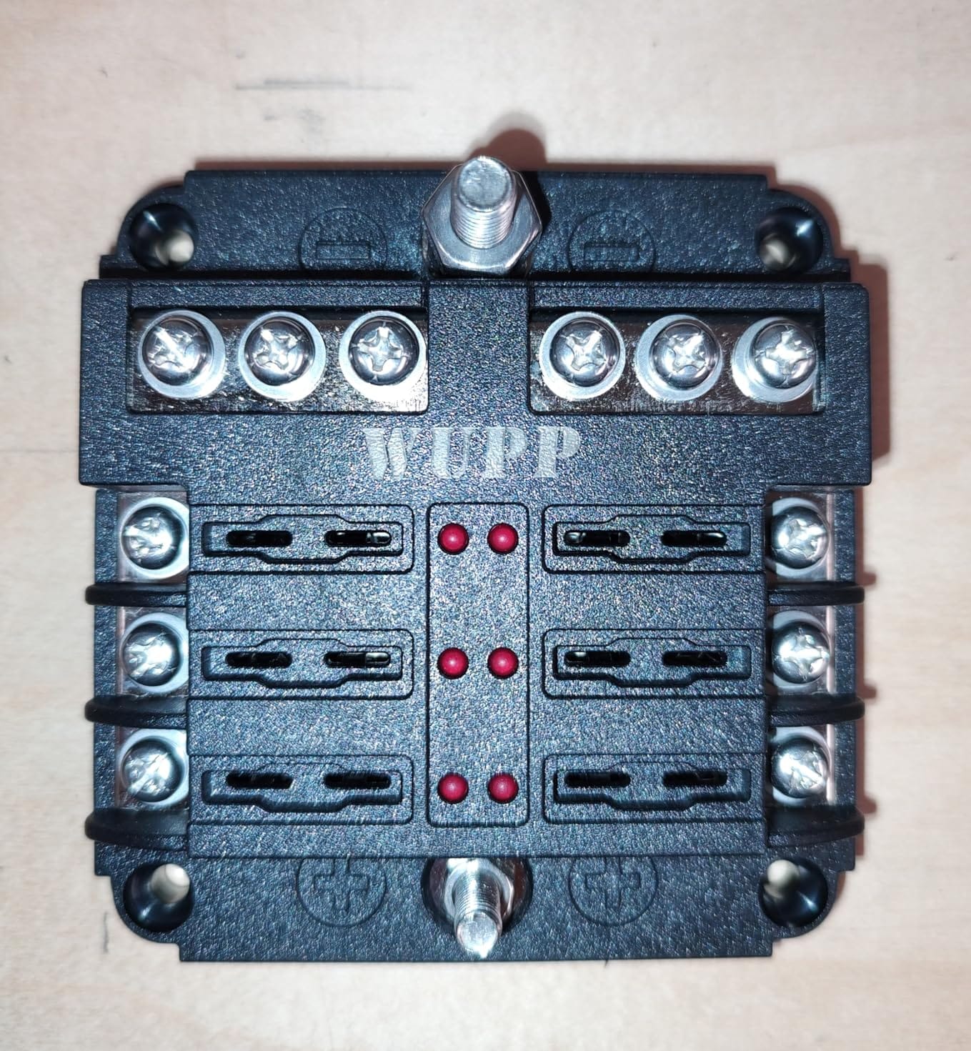 WUPP 12 Volt Fuse Block, Waterproof Boat Fuse Panel with LED Warning Indicator Damp-Proof Cover, 6 Circuits with Negative Bus Fuse Box for Car Marine RV Truck DC 12-24V customer photo 2