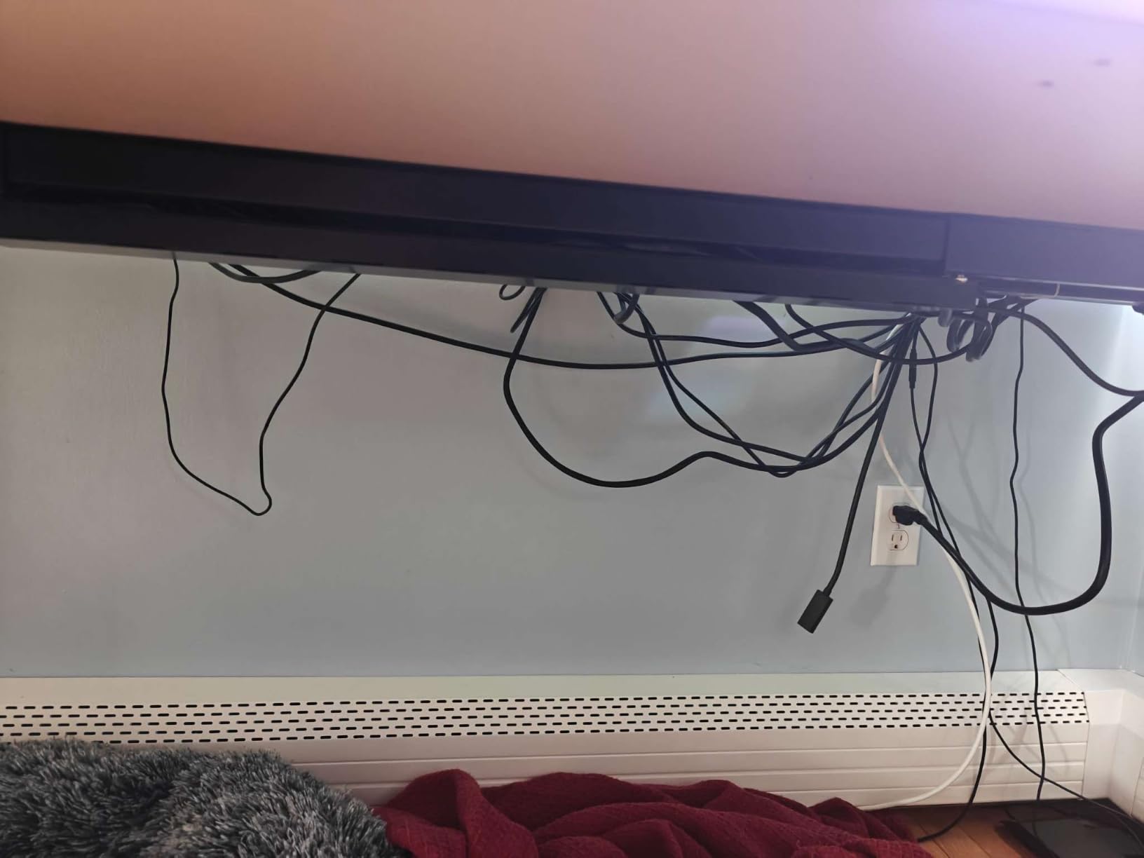 Monoprice Under Desk Cable Tray - Steel with Power Supply and Wire Management - Workstream Collection White customer photo 1