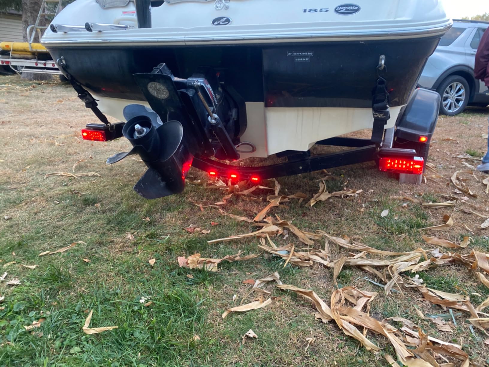 Left+Right/over 12 LED super diodes for each light/AUTO 2PCS 12V LED Submersible Low Profile Rectangular Trailer Lights, Tail Stop Turn Running Lights Kit, Sealed for Boat Truck Marine customer photo 2