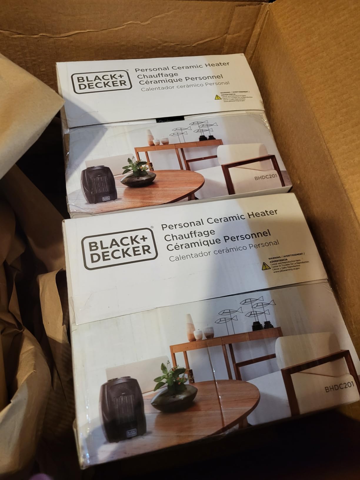 BLACK+DECKER Personal Ceramic Heater, 1500 Watts, BHDC201, Black customer photo 1